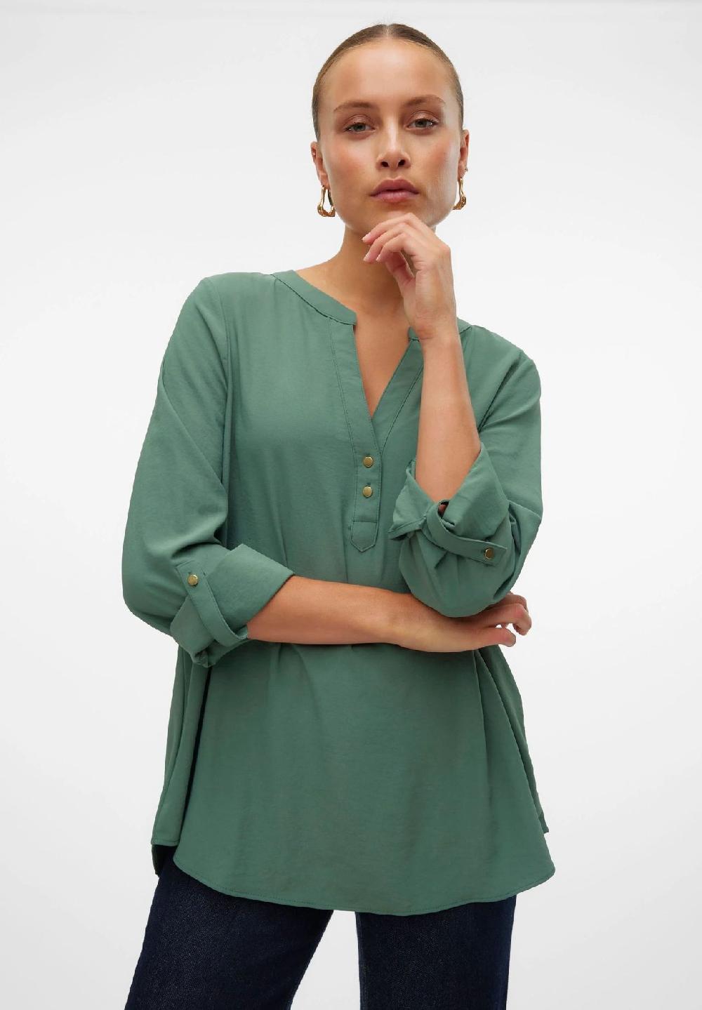 VERO MODA® Blusenshirt Split-Neck Für Damen