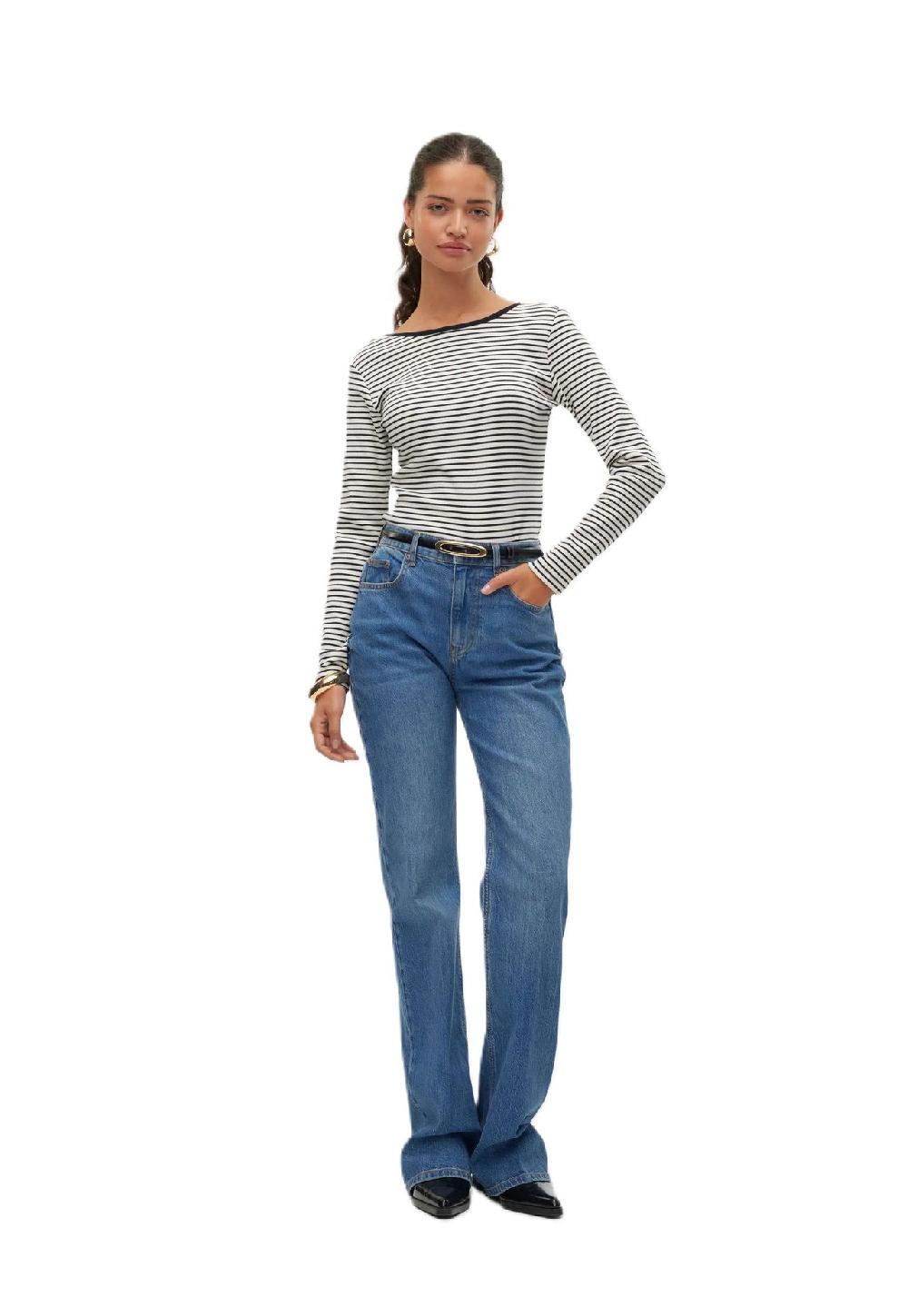 VERO MODA® Langarmshirt "Chloe" U-Ausschnitt Für Damen