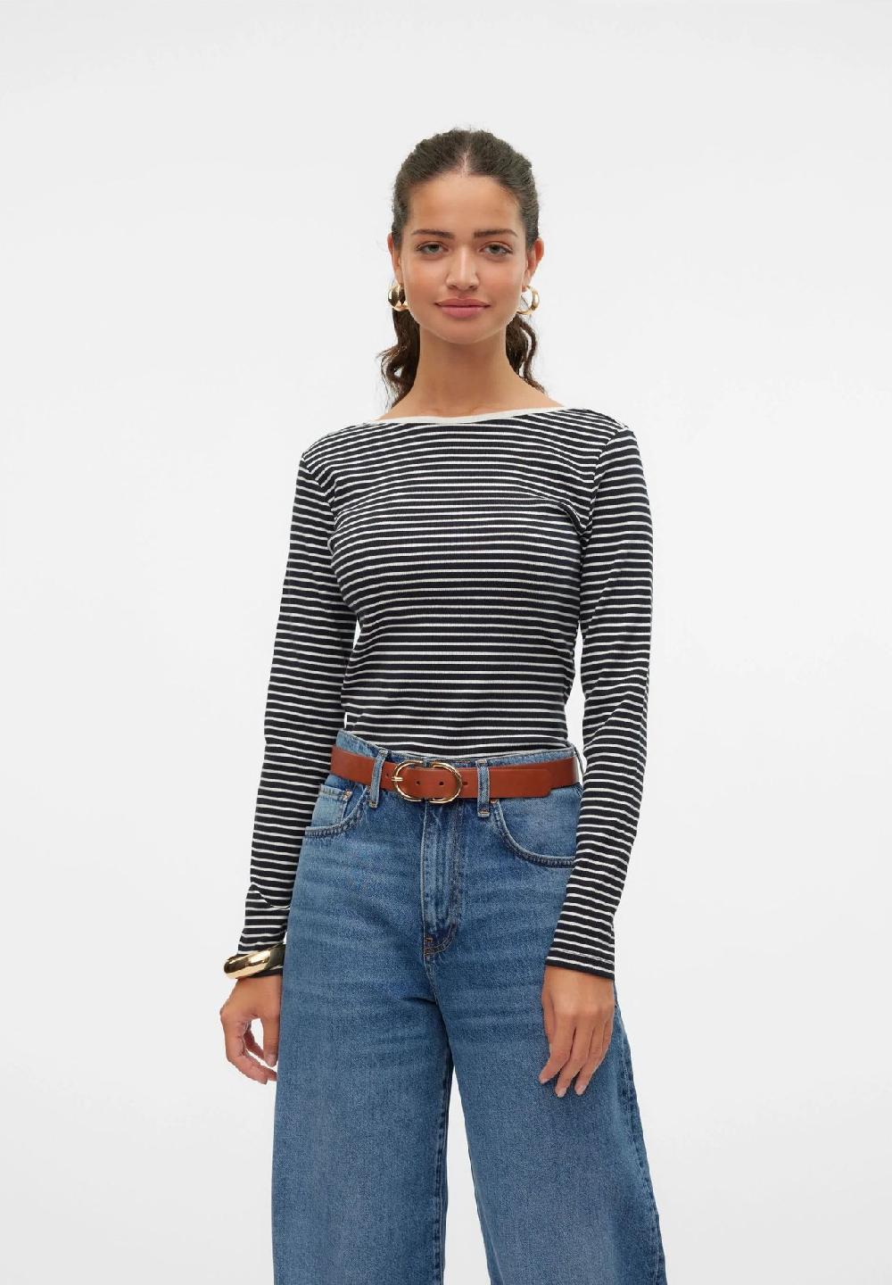 VERO MODA® Langarmshirt "Chloe" U-Ausschnitt Für Damen