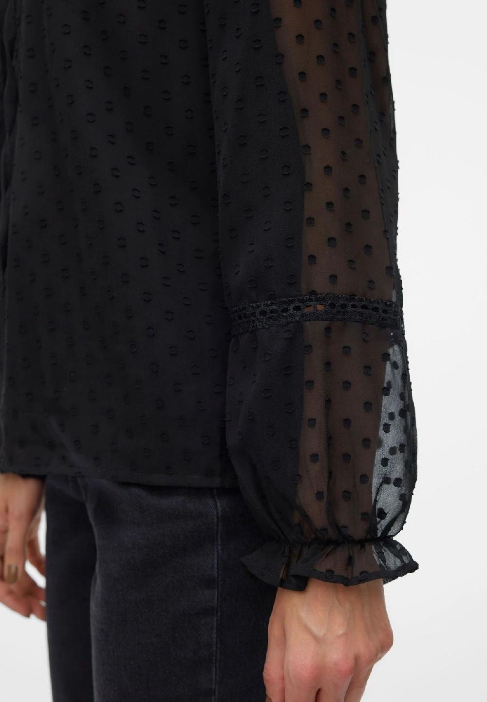 VERO MODA® Shirtbluse "Leah" Schlüsselloch-Ausschnitt Für Damen