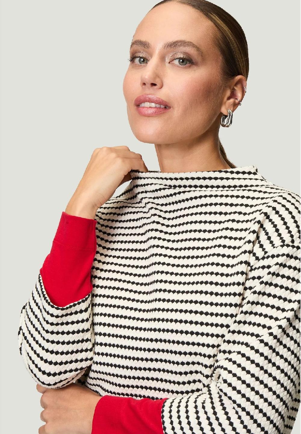 Zero Sweatshirt 3/4-Arm Stehkragen Für Damen