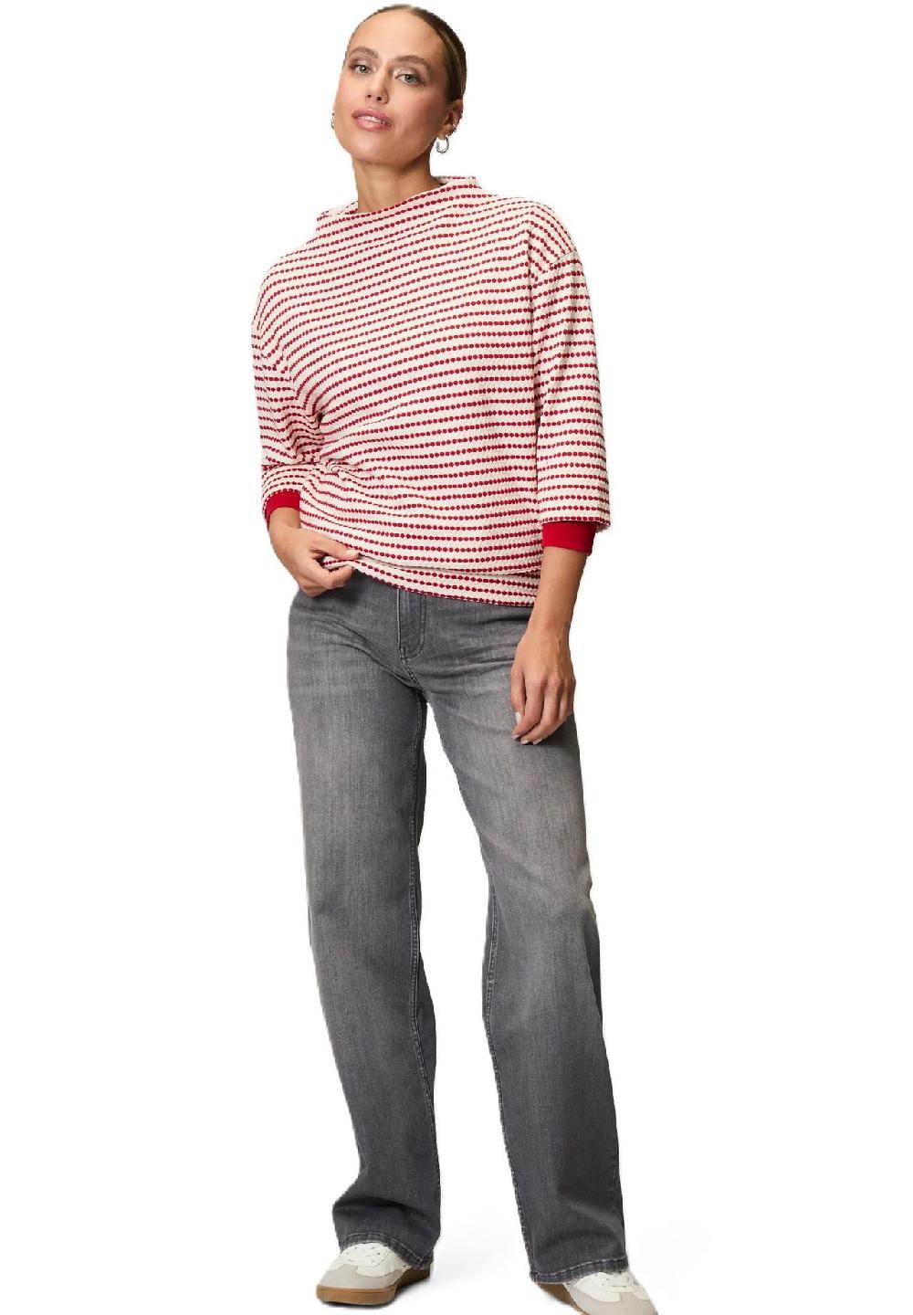 Zero Sweatshirt 3/4-Arm Stehkragen Für Damen