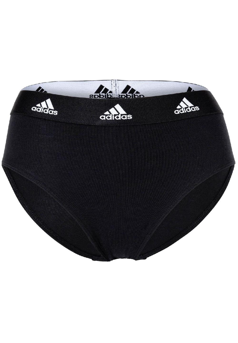 Adidas Damen Slip 3er Pack - Bikini 3PK Unterwäsche Cotton Stretch Logo Uni