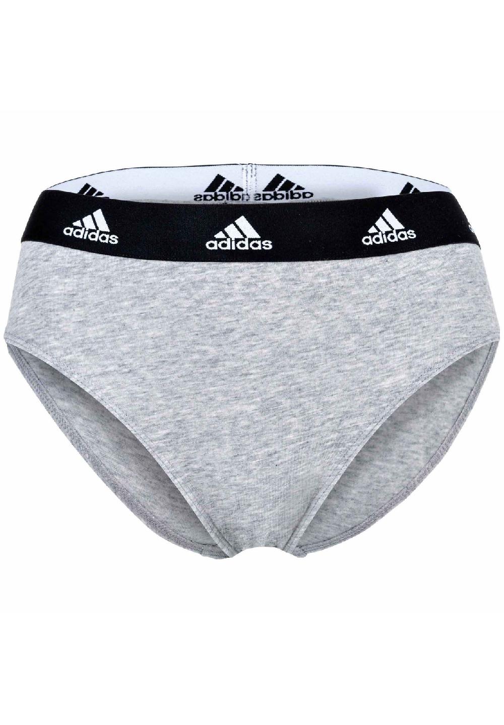 Adidas Damen Slip 3er Pack - Bikini 3PK Unterwäsche Cotton Stretch Logo Uni