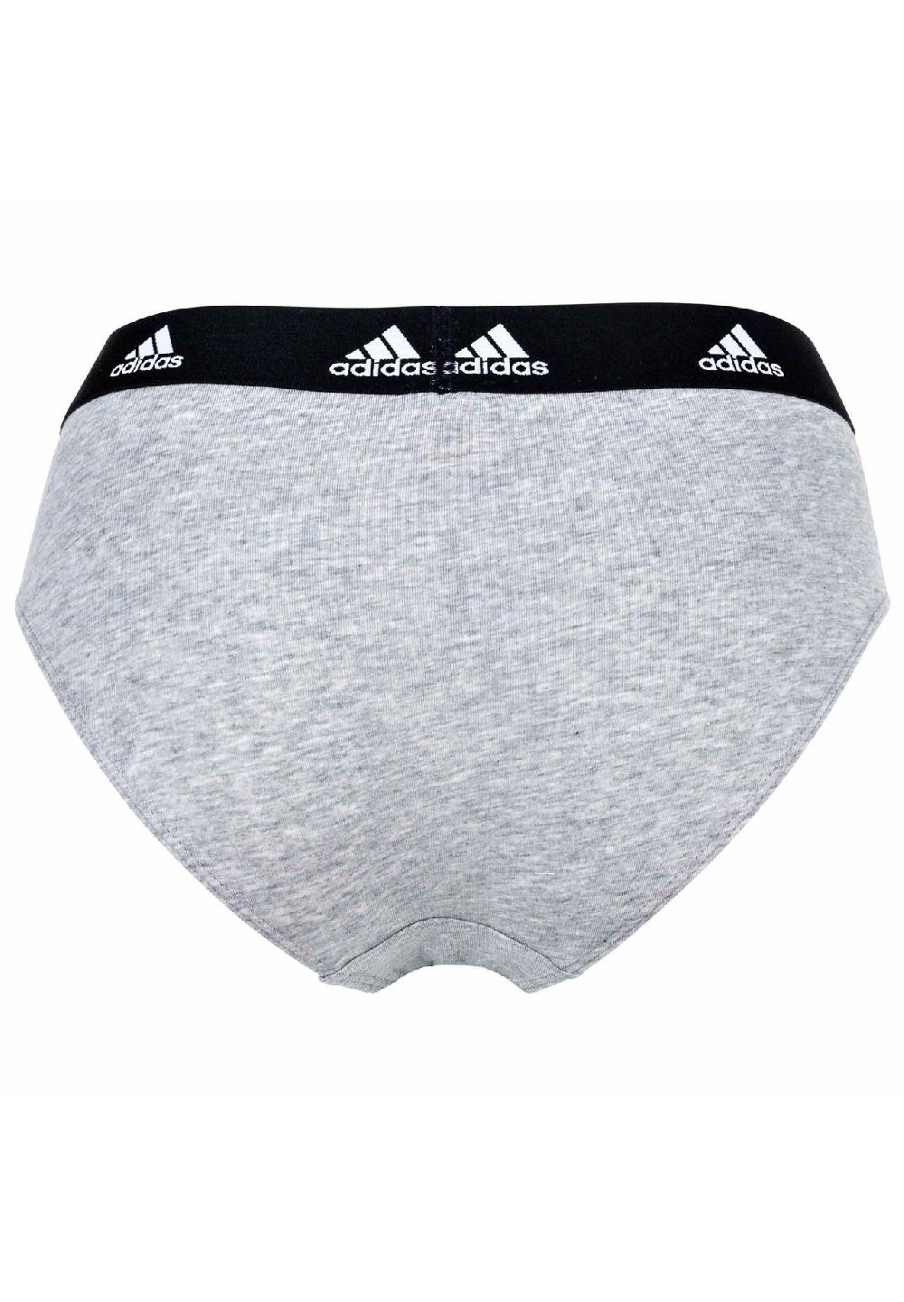 Adidas Damen Slip 3er Pack - Bikini 3PK Unterwäsche Cotton Stretch Logo Uni