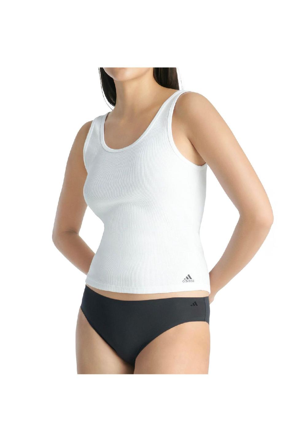 Adidas Damen Slips 3er Pack - Bikinislips Active Light Flex Unterwäsche Logo Einfarbig