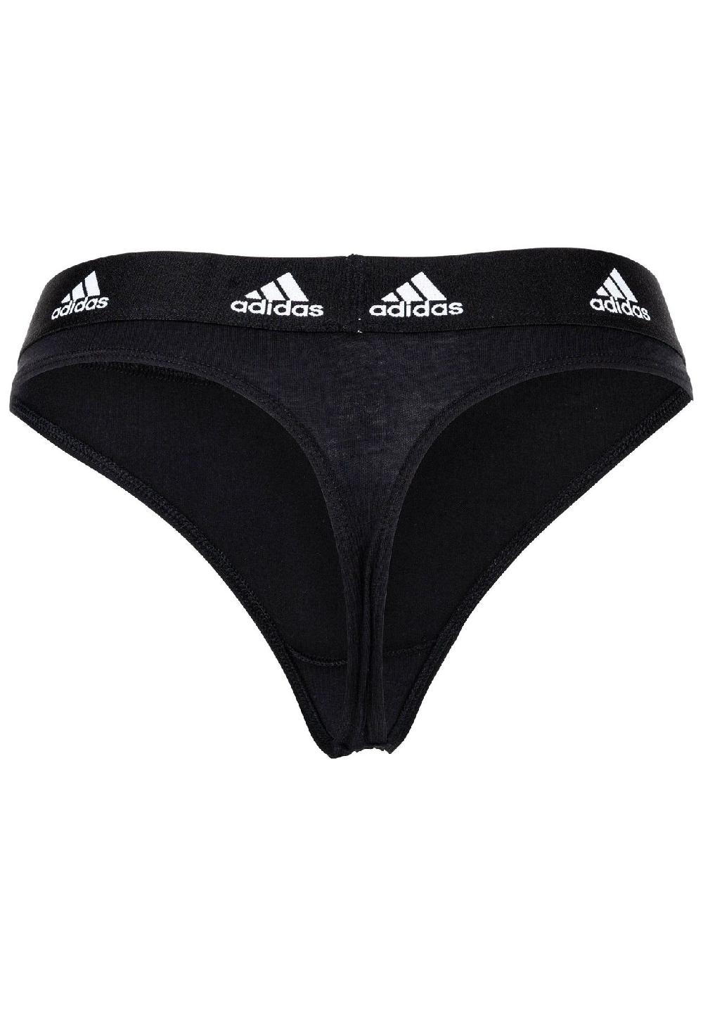 Adidas Damen Strings 3er Pack - Thong 3PK Unterwäsche Cotton Stretch Logo Uni