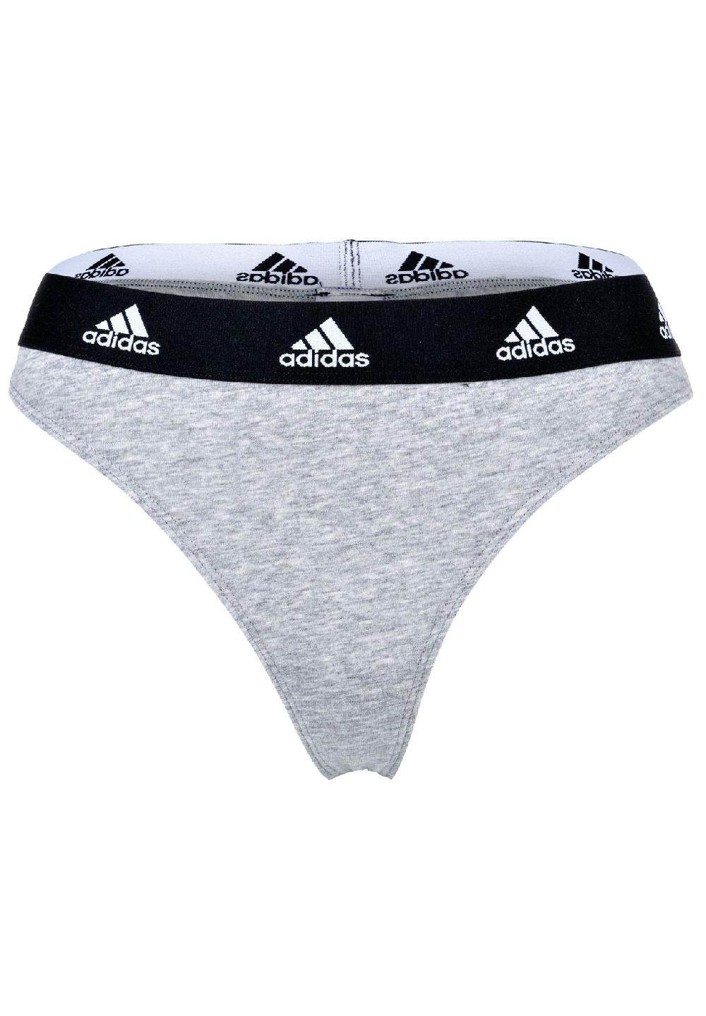 Adidas Damen Strings 3er Pack - Thong 3PK Unterwäsche Cotton Stretch Logo Uni
