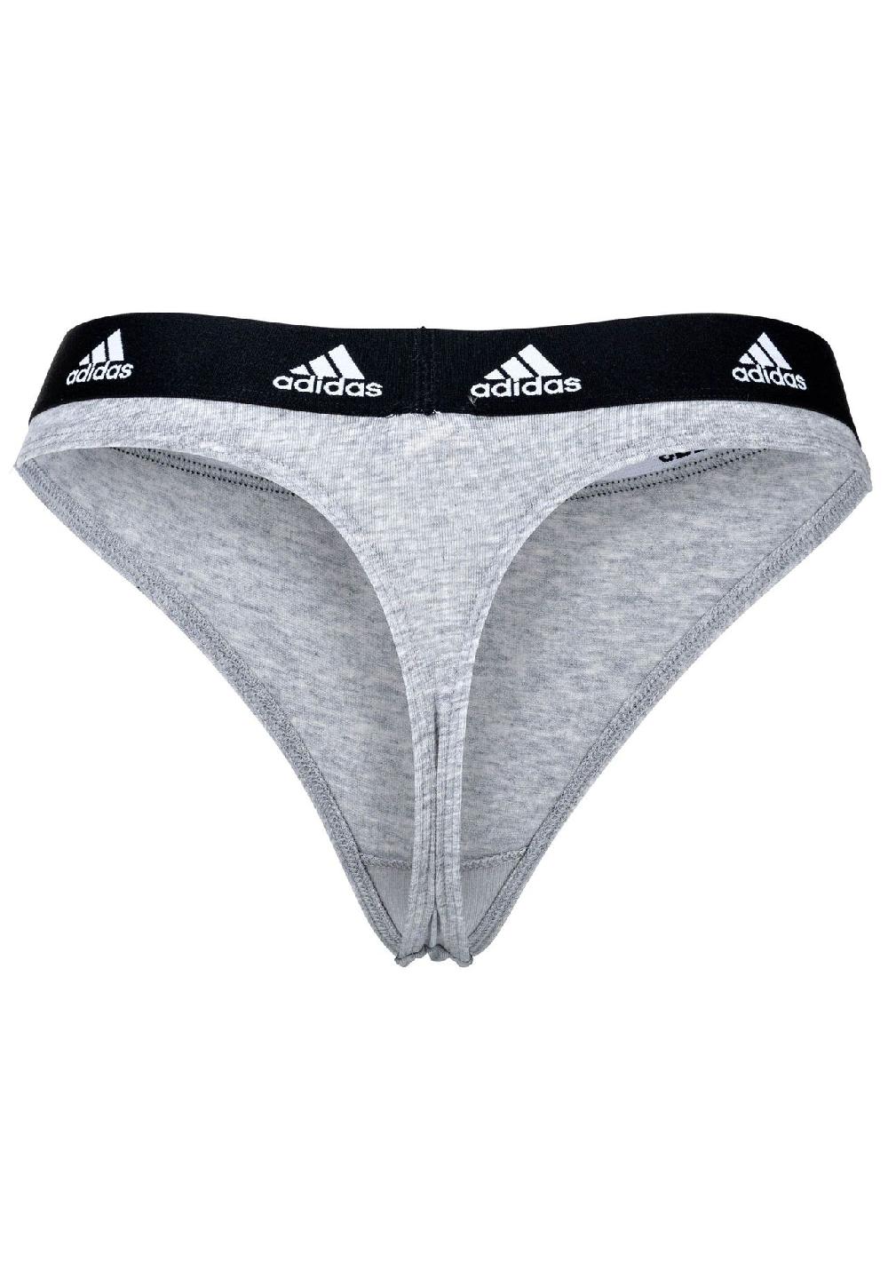 Adidas Damen Strings 3er Pack - Thong 3PK Unterwäsche Cotton Stretch Logo Uni