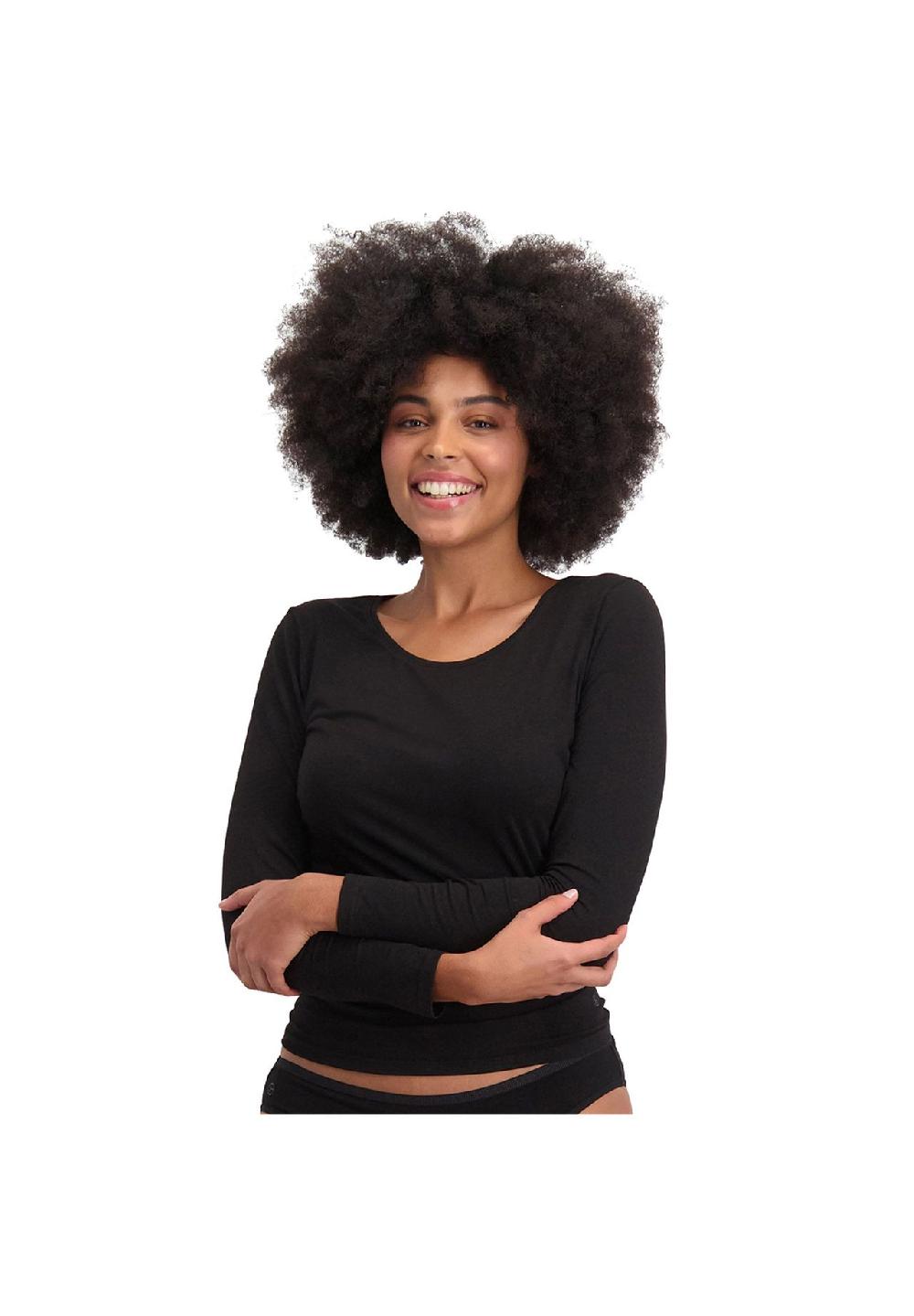 Bamboo Basics© Damen T-Shirt 2er Pack - LARA Logsleeve Unterhemd Rundhals Uni