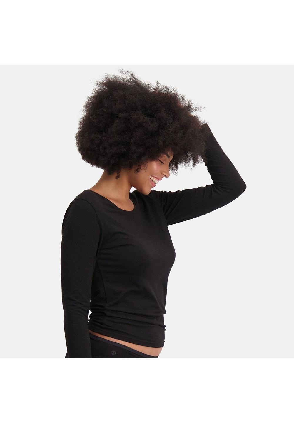 Bamboo Basics© Damen T-Shirt 4er Pack - LARA Logsleeve Unterhemd Rundhals Uni