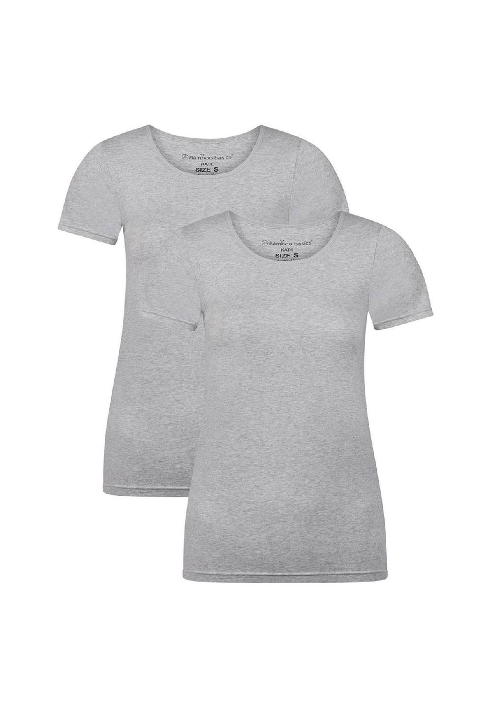Bamboo Basics© Damen T-Shirt KATE 2er Pack - Unterhemd Rundhals Single Jersey