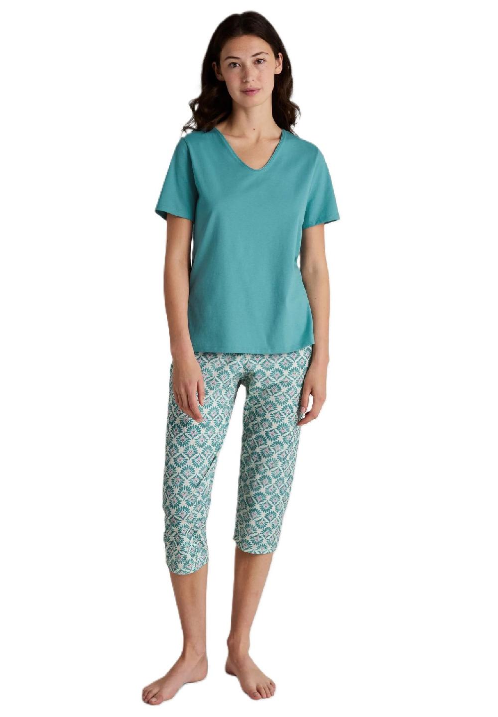 CALIDA Favourites Botanic Schlafanzug-Hosen 3/4-lang Bio-Baumwolle Für Damen