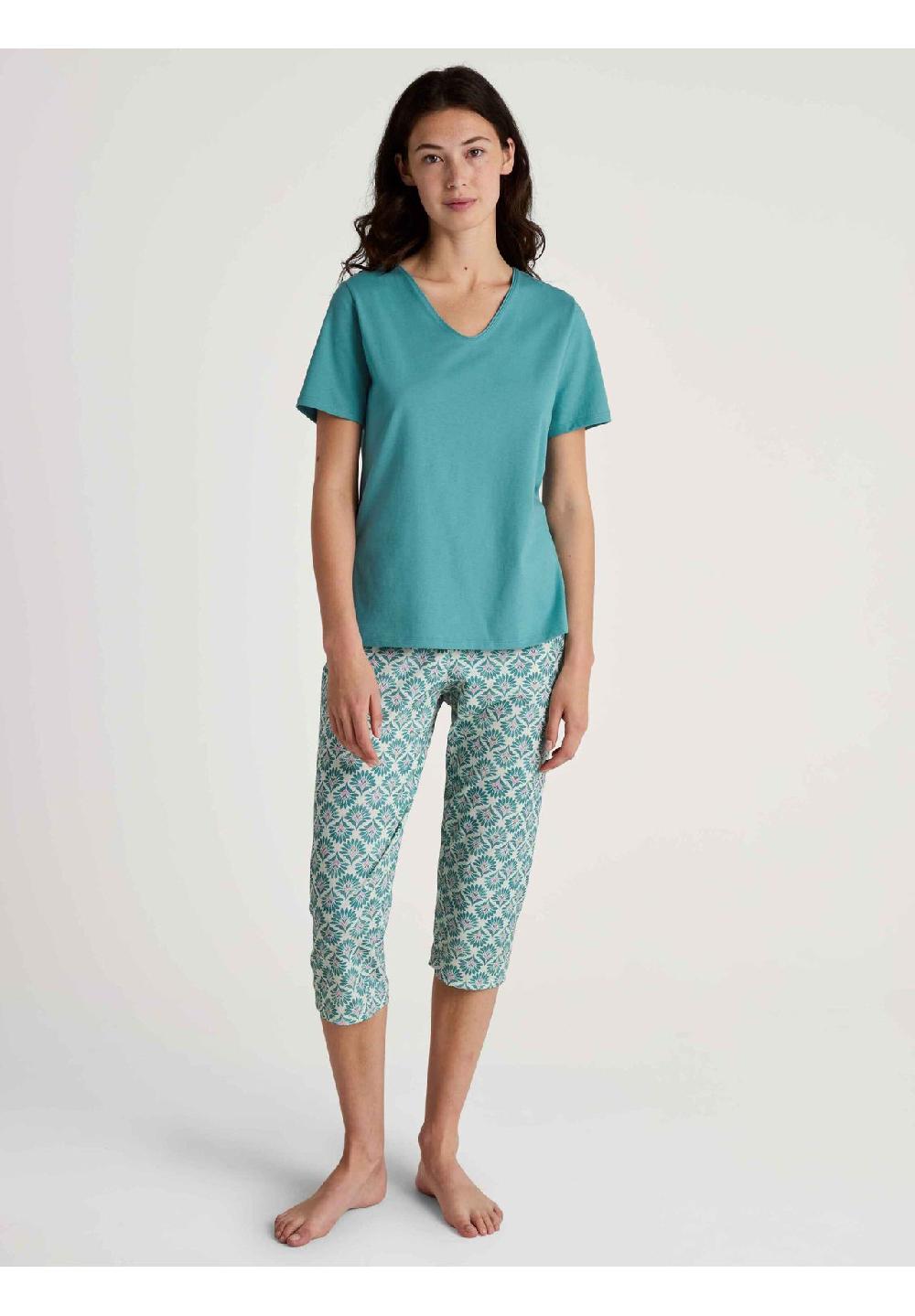 CALIDA Favourites Botanic Schlafanzug-Hosen 3/4-lang Bio-Baumwolle Für Damen