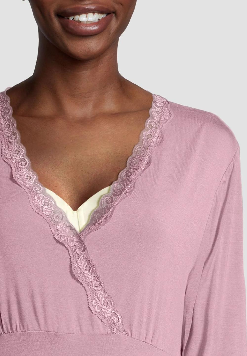 DESIRéE Rosy Memory Nachthemd Spitzenbordüre Für Damen