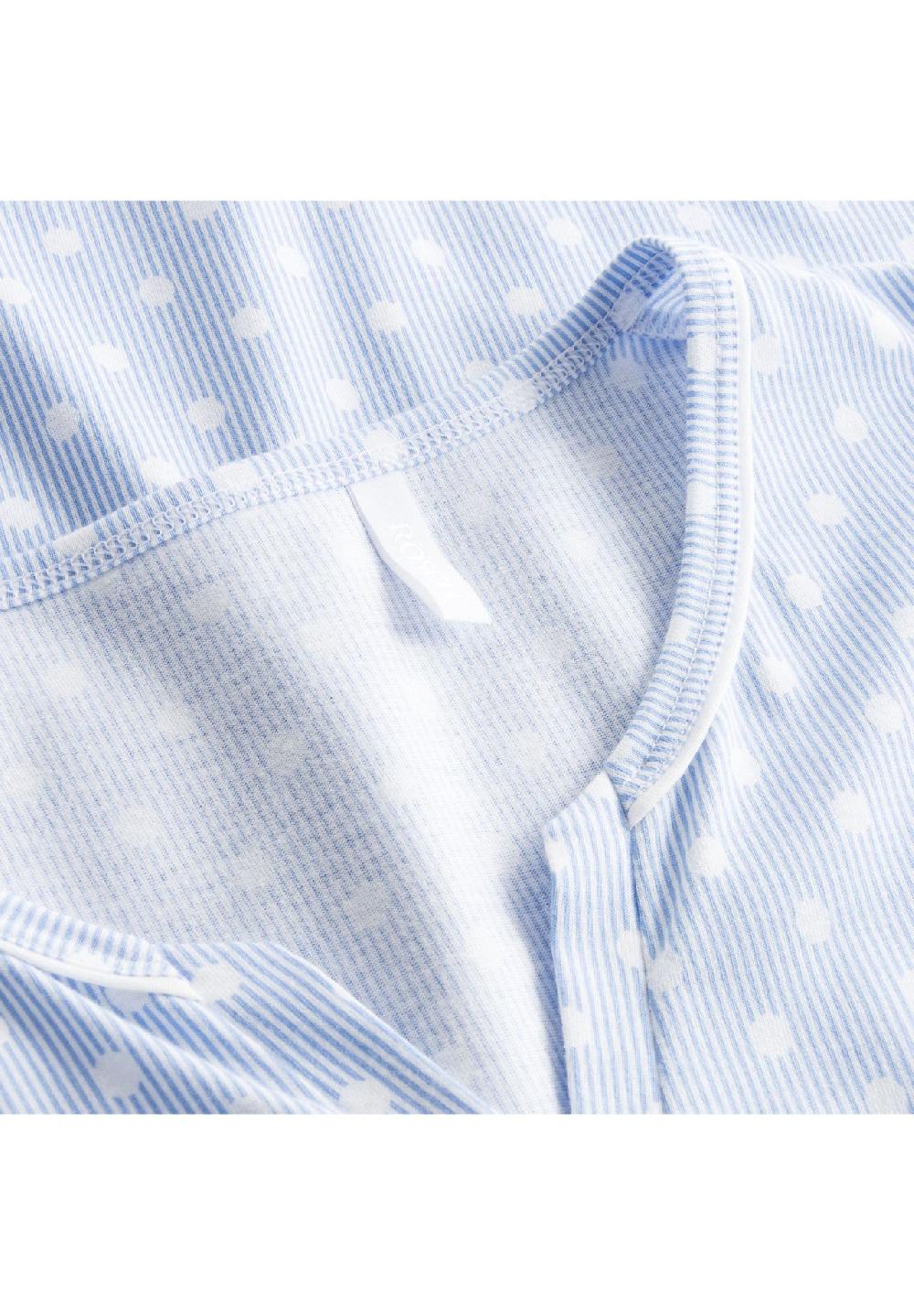 DR. SCHELLER Smart Look Nachthemd Punkte Split-Neck Für Damen