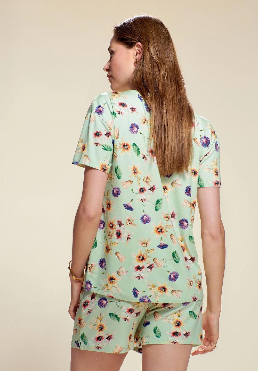 ESSENZA Denna Fiorre Schlafanzug-Oberteil Rundhals Für Damen