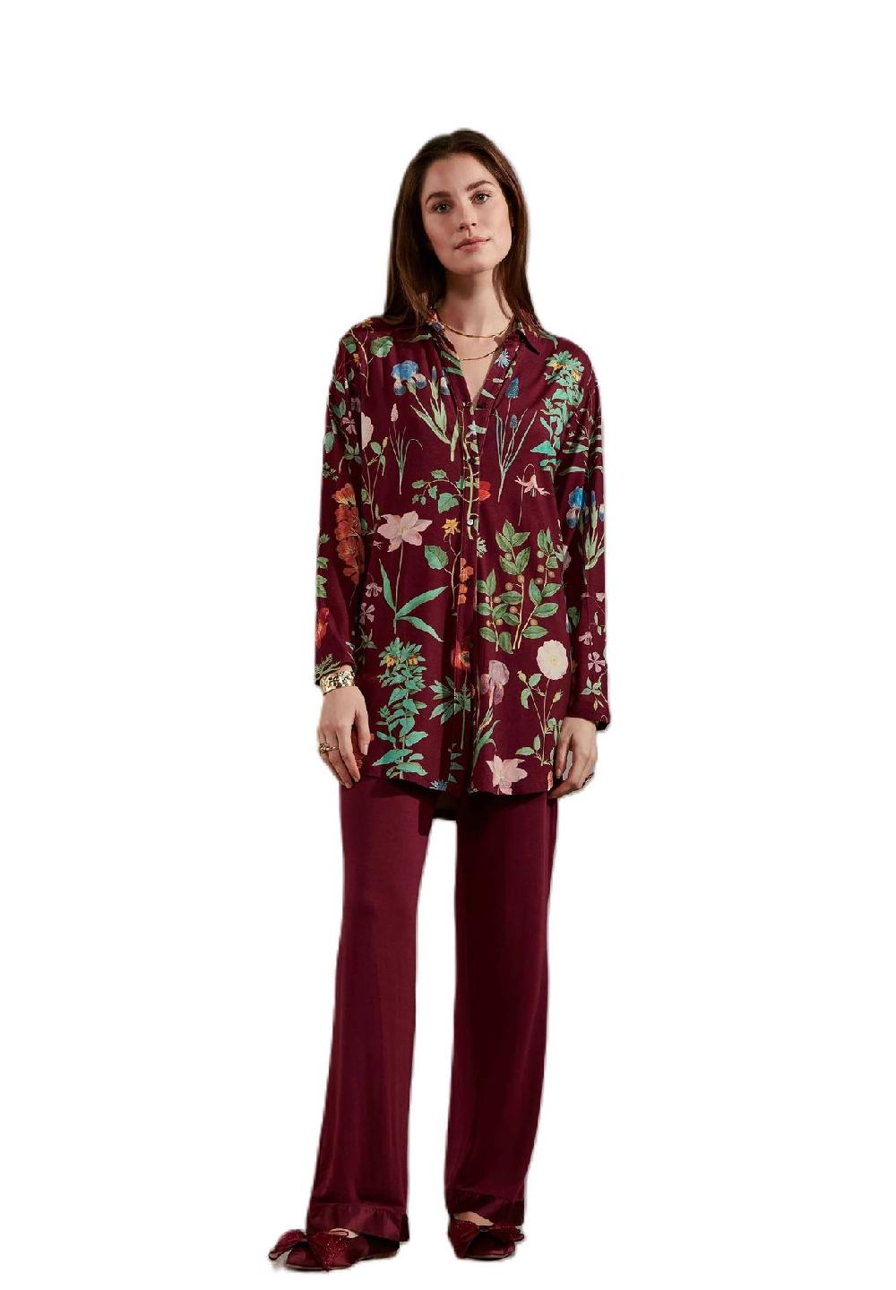 ESSENZA Valentina Schlafanzug-Oberteil V-Ausschnitt Für Damen