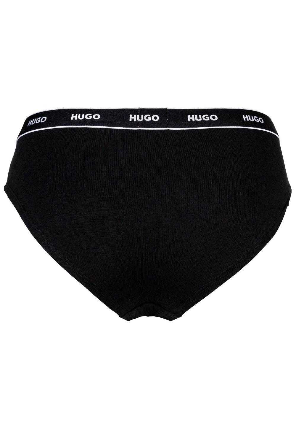 HUGO Damen Slips 3er Pack - TRIPLET BRIEF STRIPE Cotton Stretch Logo Uni