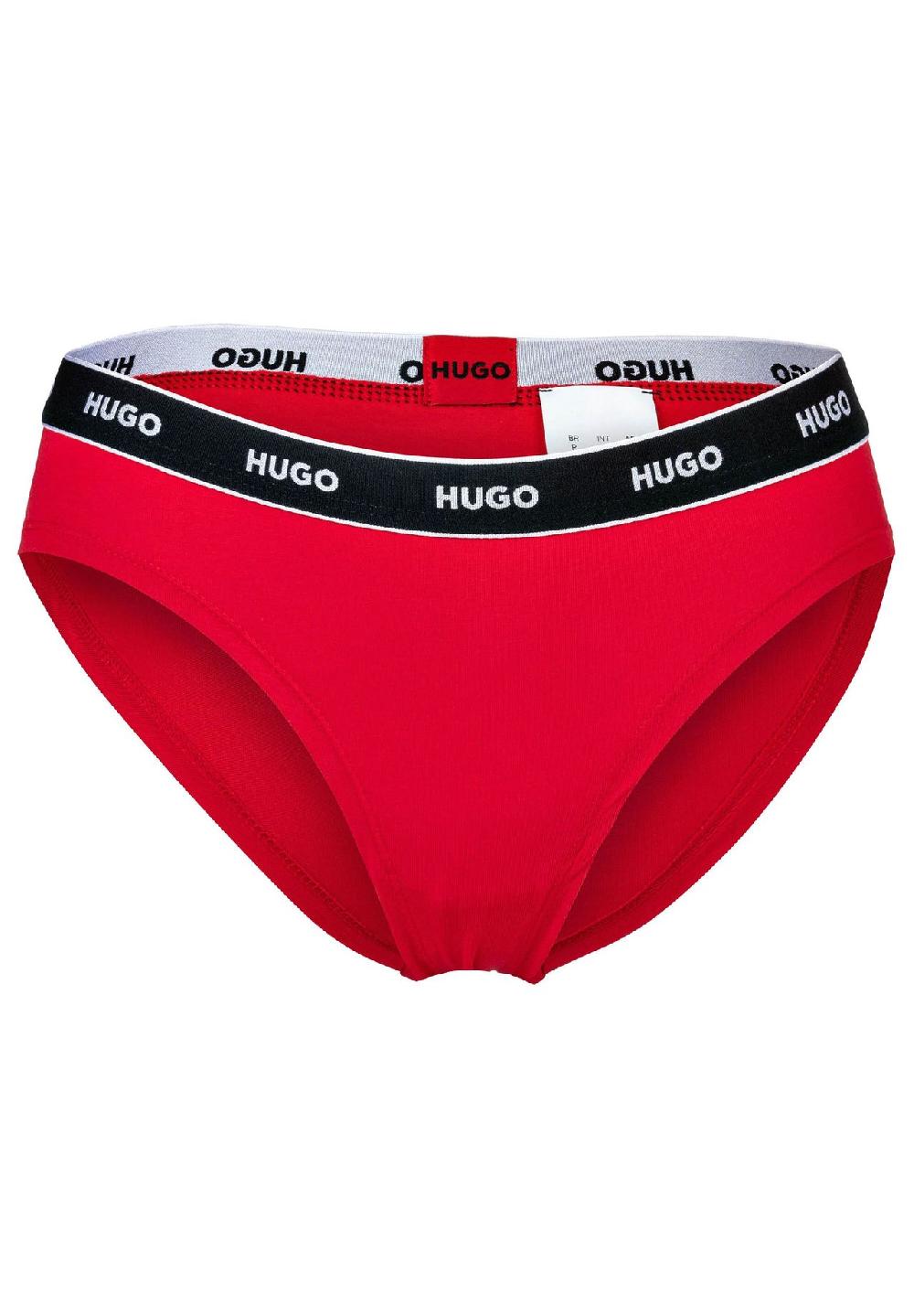 HUGO Damen Slips 3er Pack - TRIPLET BRIEF STRIPE Cotton Stretch Logo Uni
