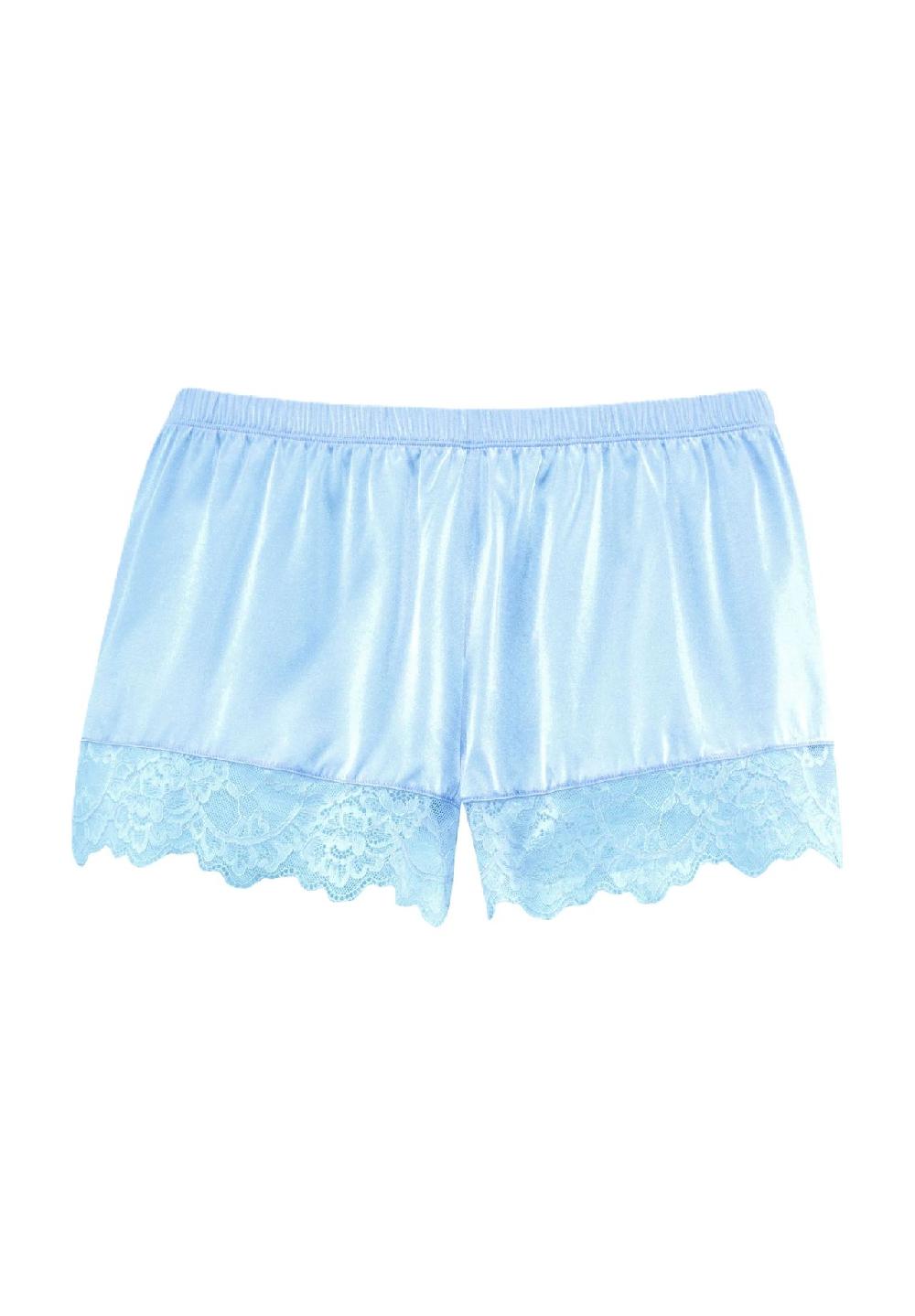 LASCANA Alana Schlafanzug-Shorty Seidenanteil Spitze für Damen