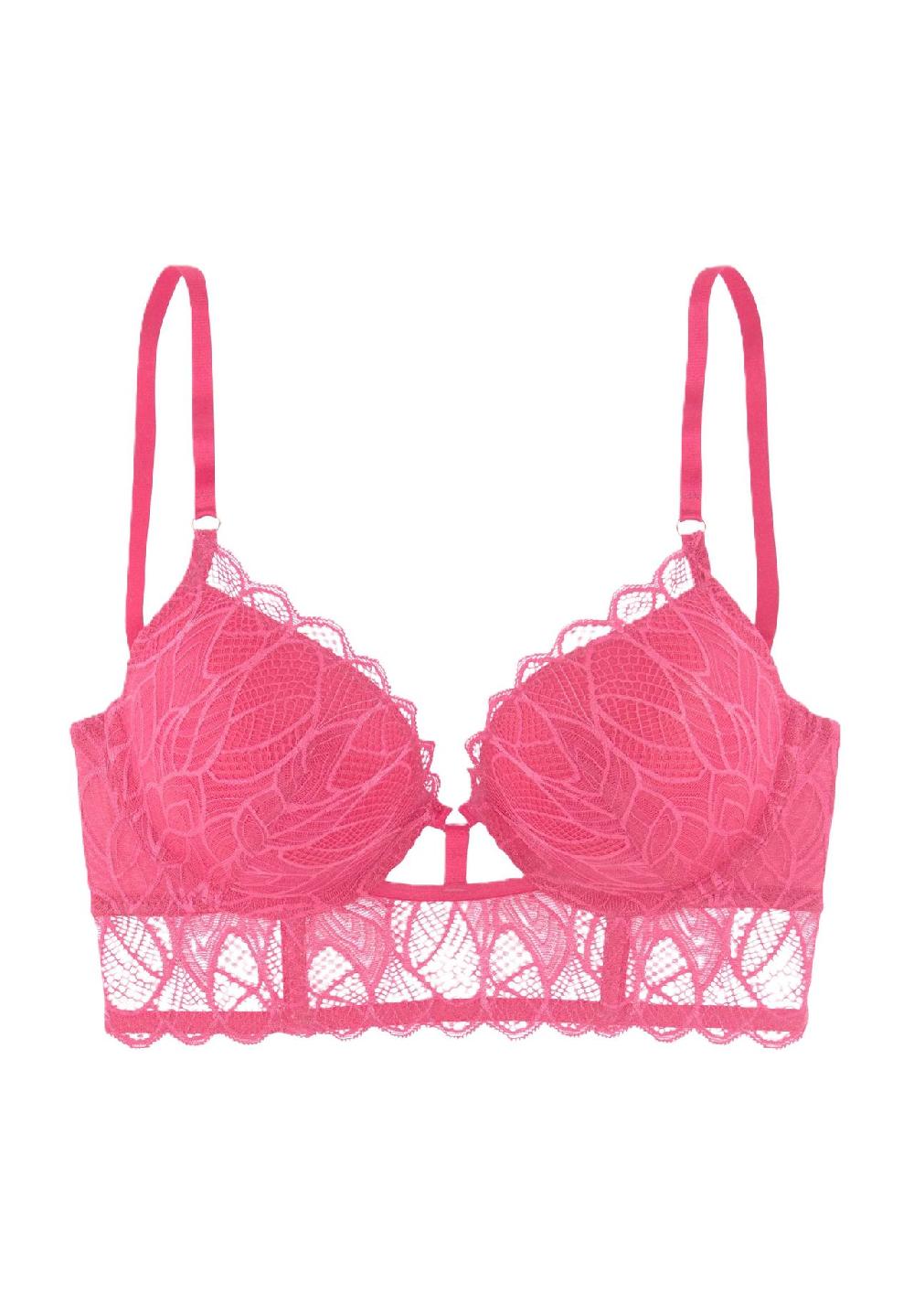 LASCANA Alicia Push-up-BH florale Spitze Unterbrustband für Damen