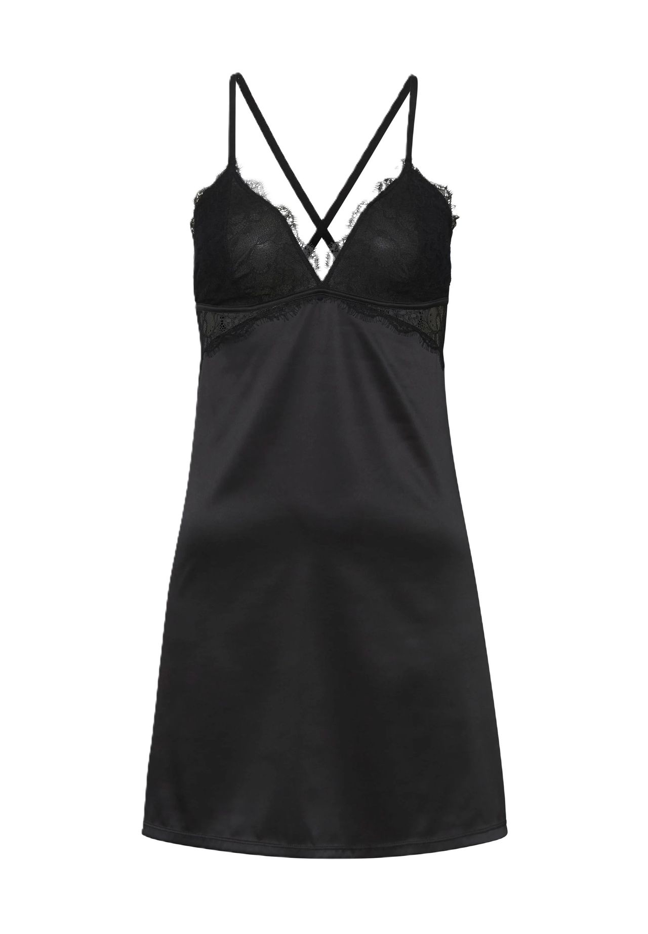 LASCANA Capsule No.7 Negligée V-Ausschnitt Spitzen-Details für Damen