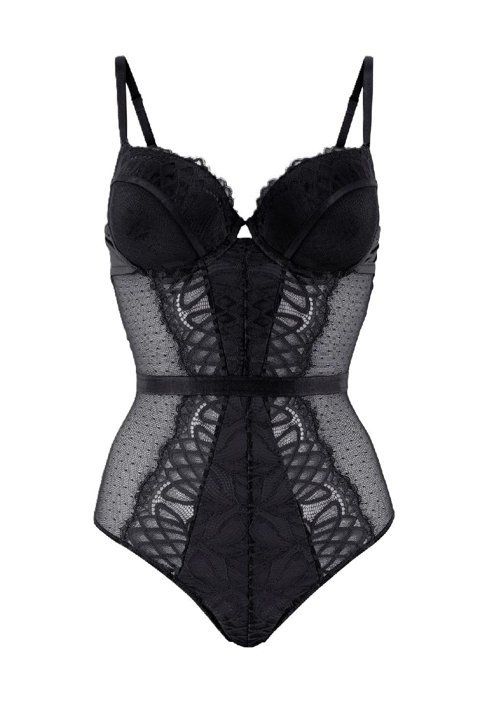 LASCANA Curvy Capsule No2 Body Spitze Zierband für Damen