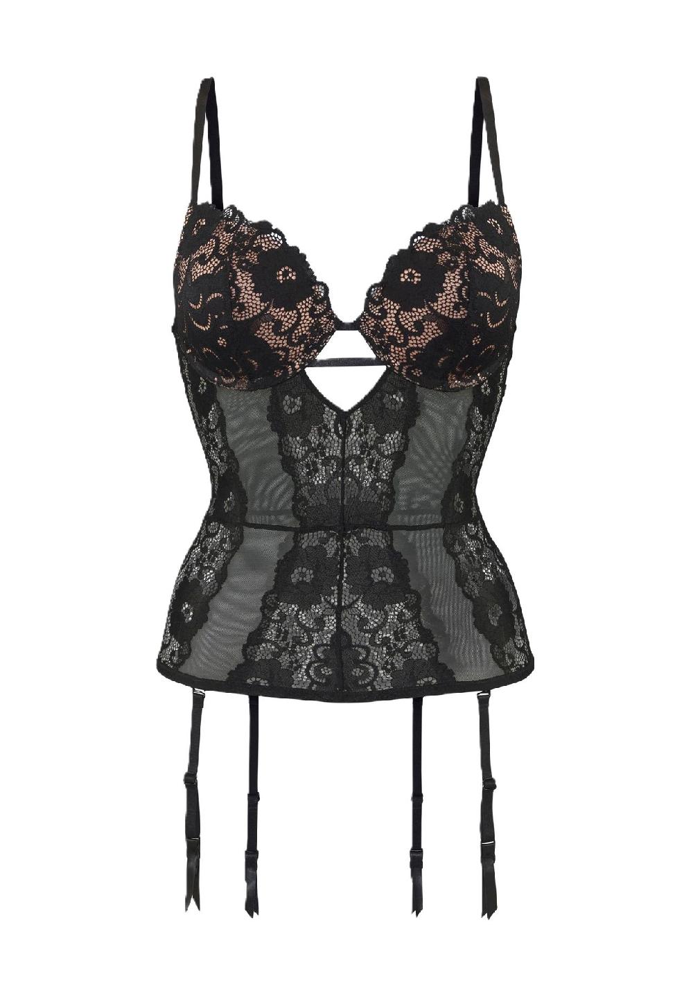 LASCANA Temptation Korsett Spitze schmale Träger für Damen