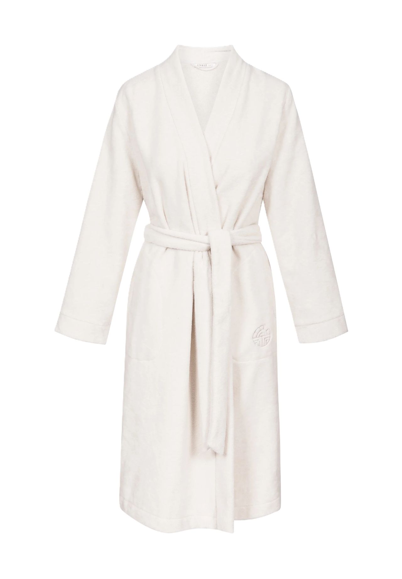 LOUIS FÉRAUD High Class Bademantel Bindegürtel Seitentaschen für Damen