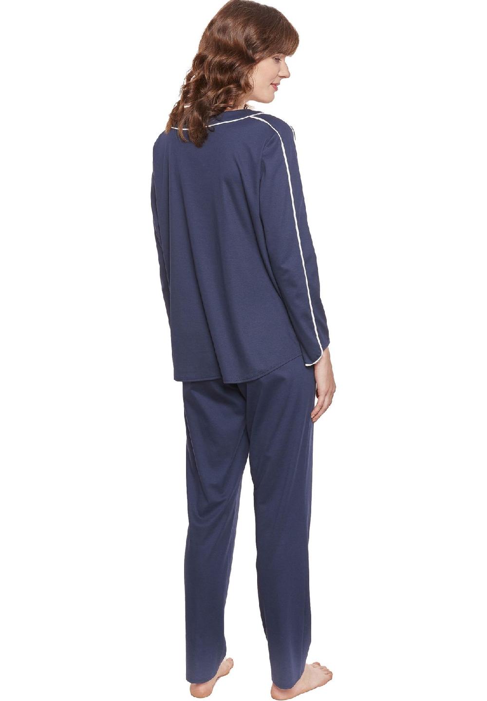 LOUIS FÉRAUD High Class Schlafanzug U-Boot-Ausschnitt Baumwolle Für Damen