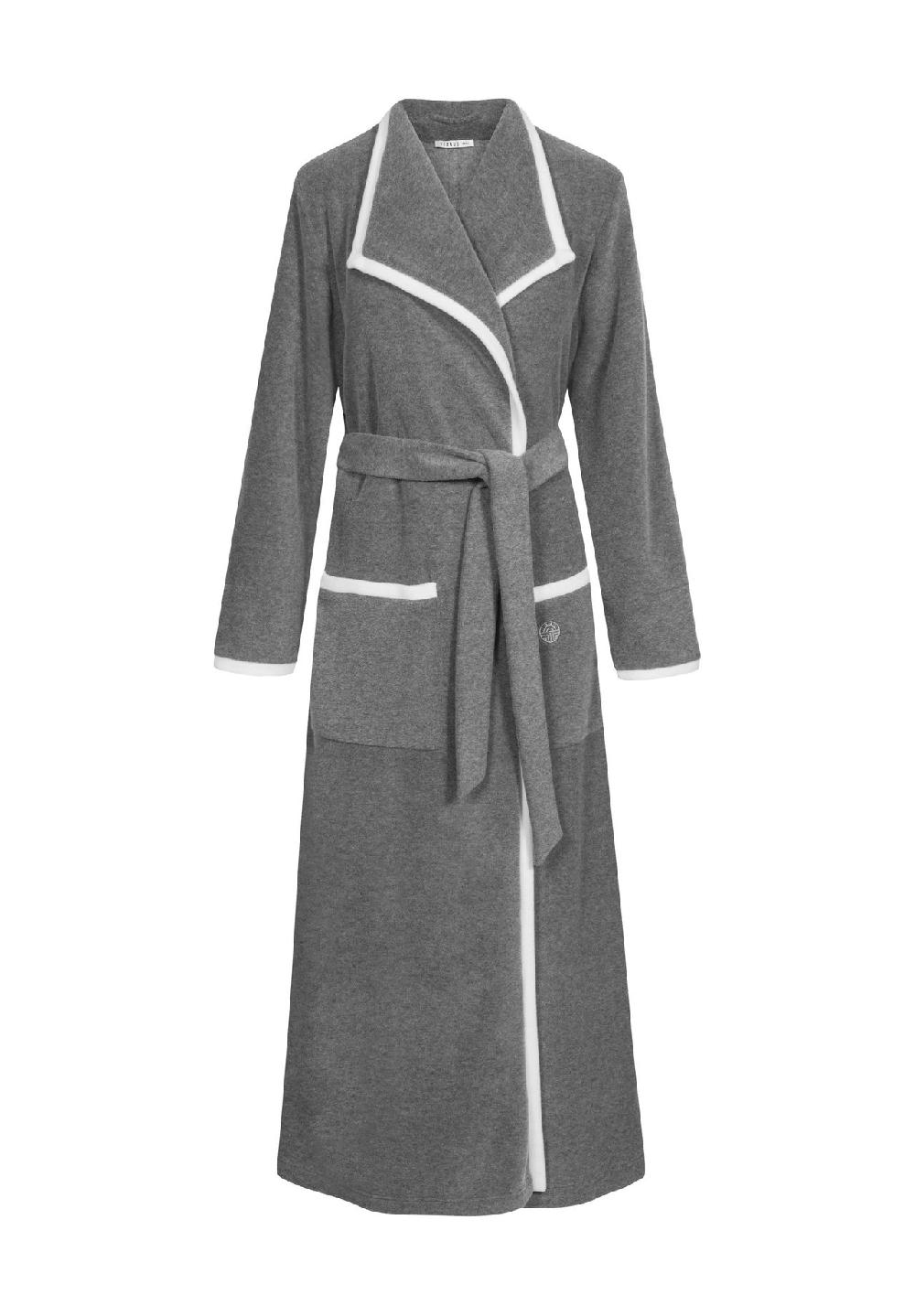 LOUIS FÉRAUD Romantic Night Morgenmantel Reverskragen Bordüre für Damen