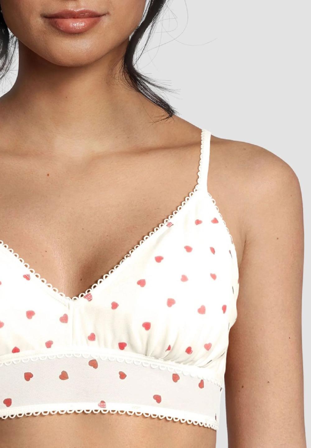 MANGUUN Bralette Herzen-Design Verstellbar Für Damen