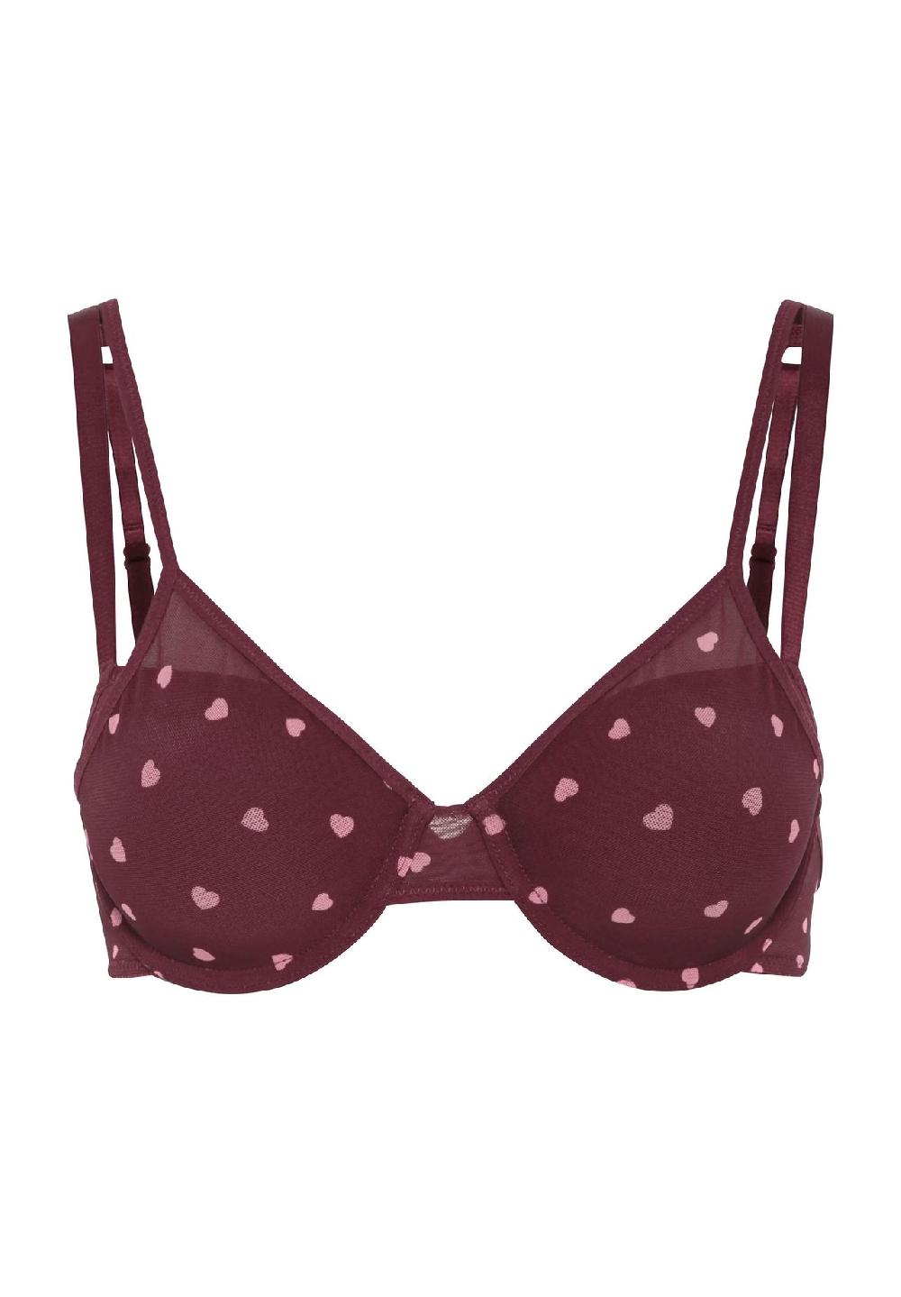 MANGUUN Bügel-BH Herzen-Design verstellbare Doppelträger für Damen