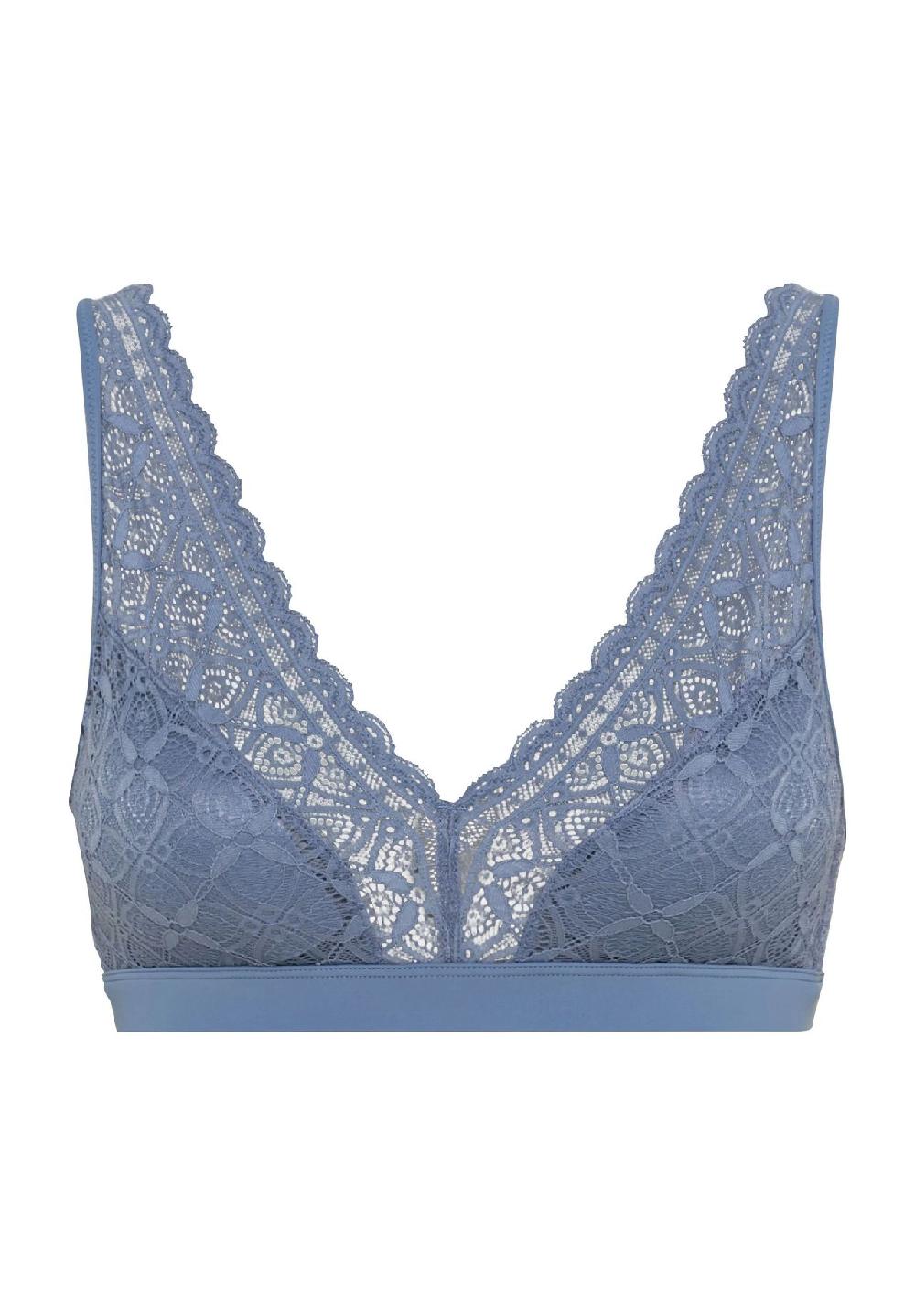 MANGUUN Geometric Lace Bralette bügellos Spitze für Damen
