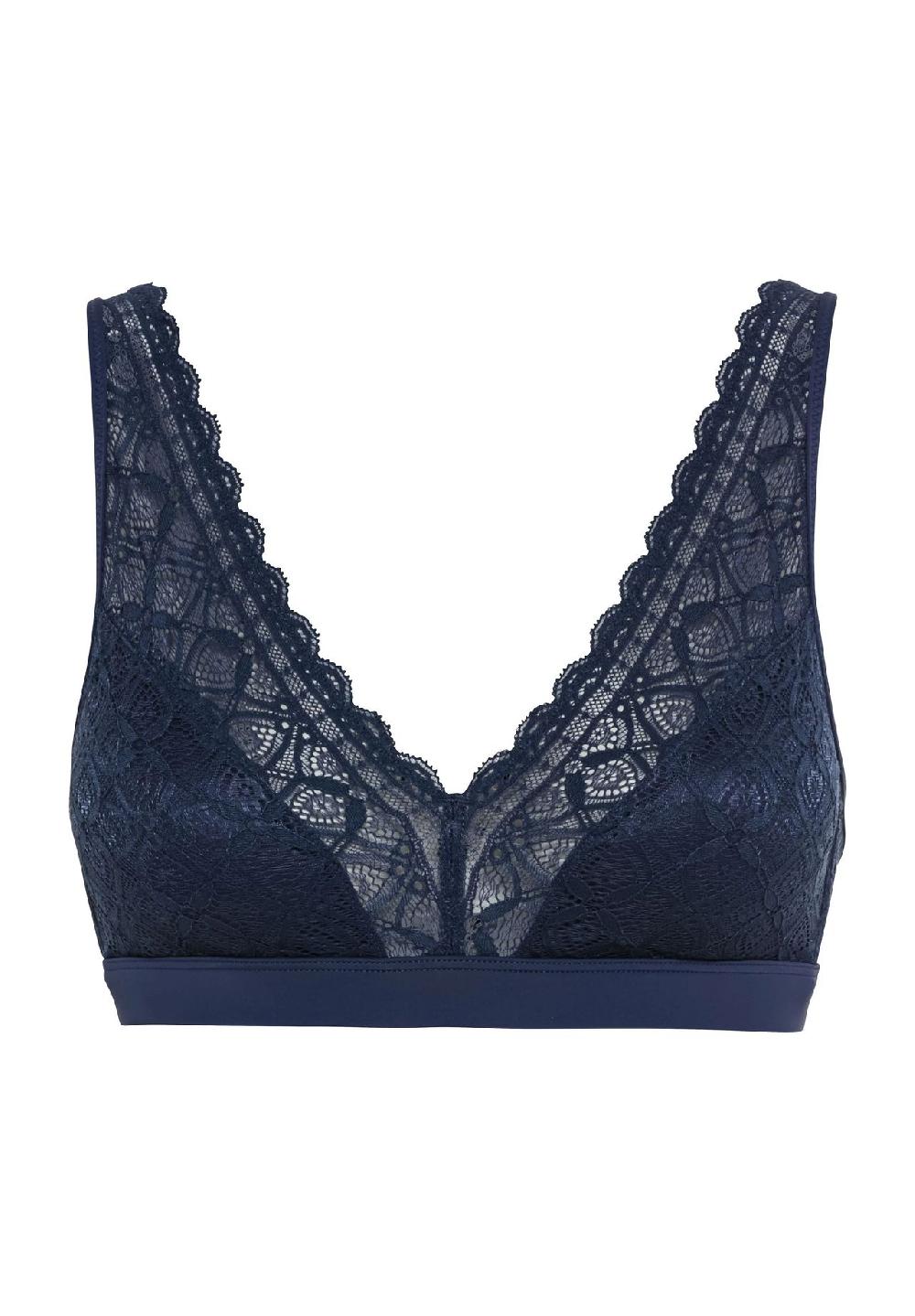 MANGUUN Geometric Lace Bralette bügellos Spitze für Damen