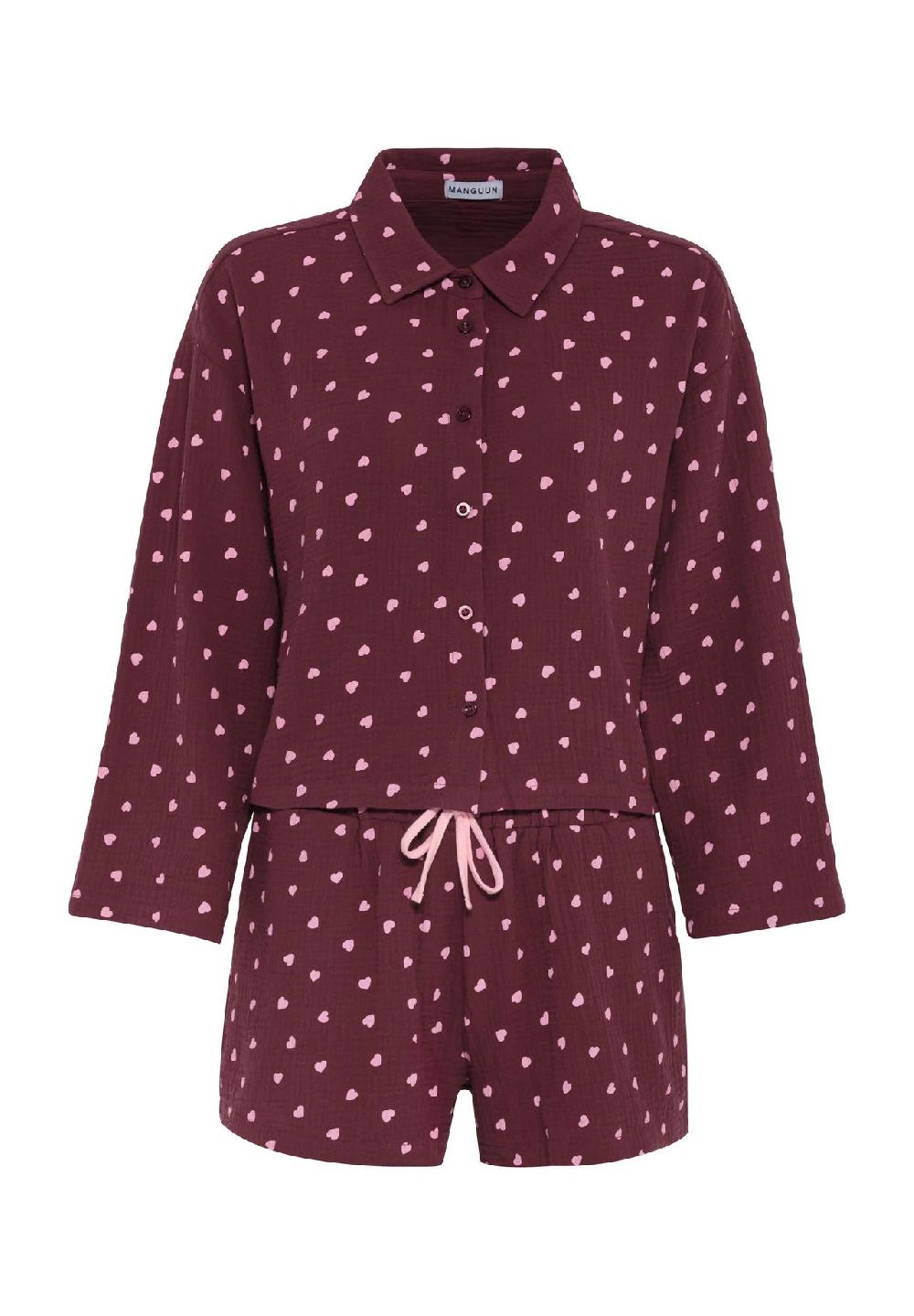 MANGUUN Shorty Herzen-Design Knopfleiste für Damen