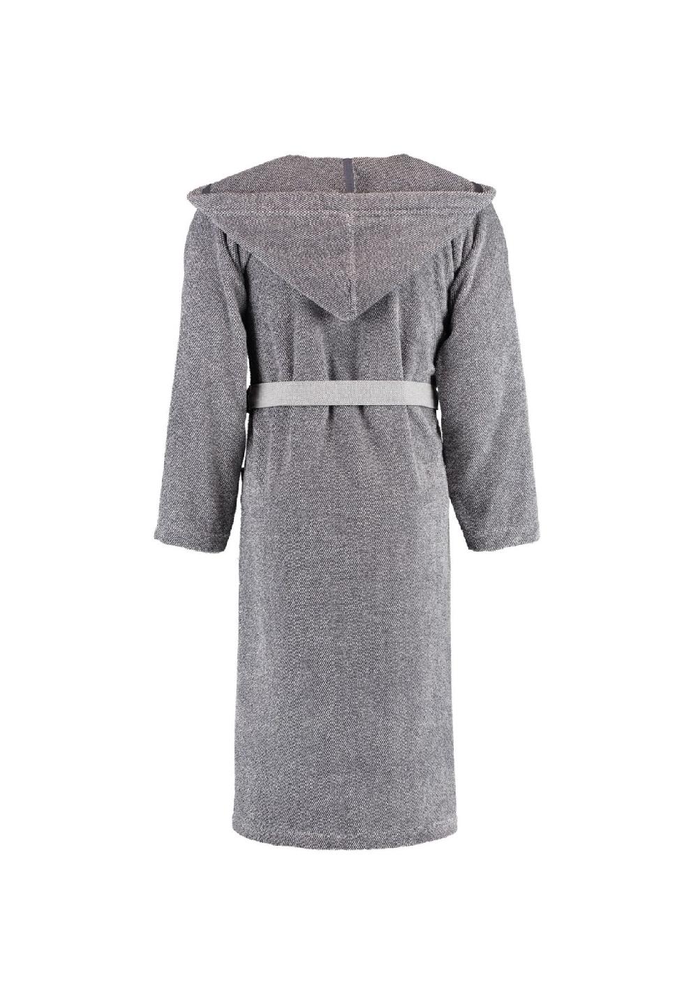 Marc O'Polo Home Bademäntel Unisex Kapuze Melange Marine-light Silver