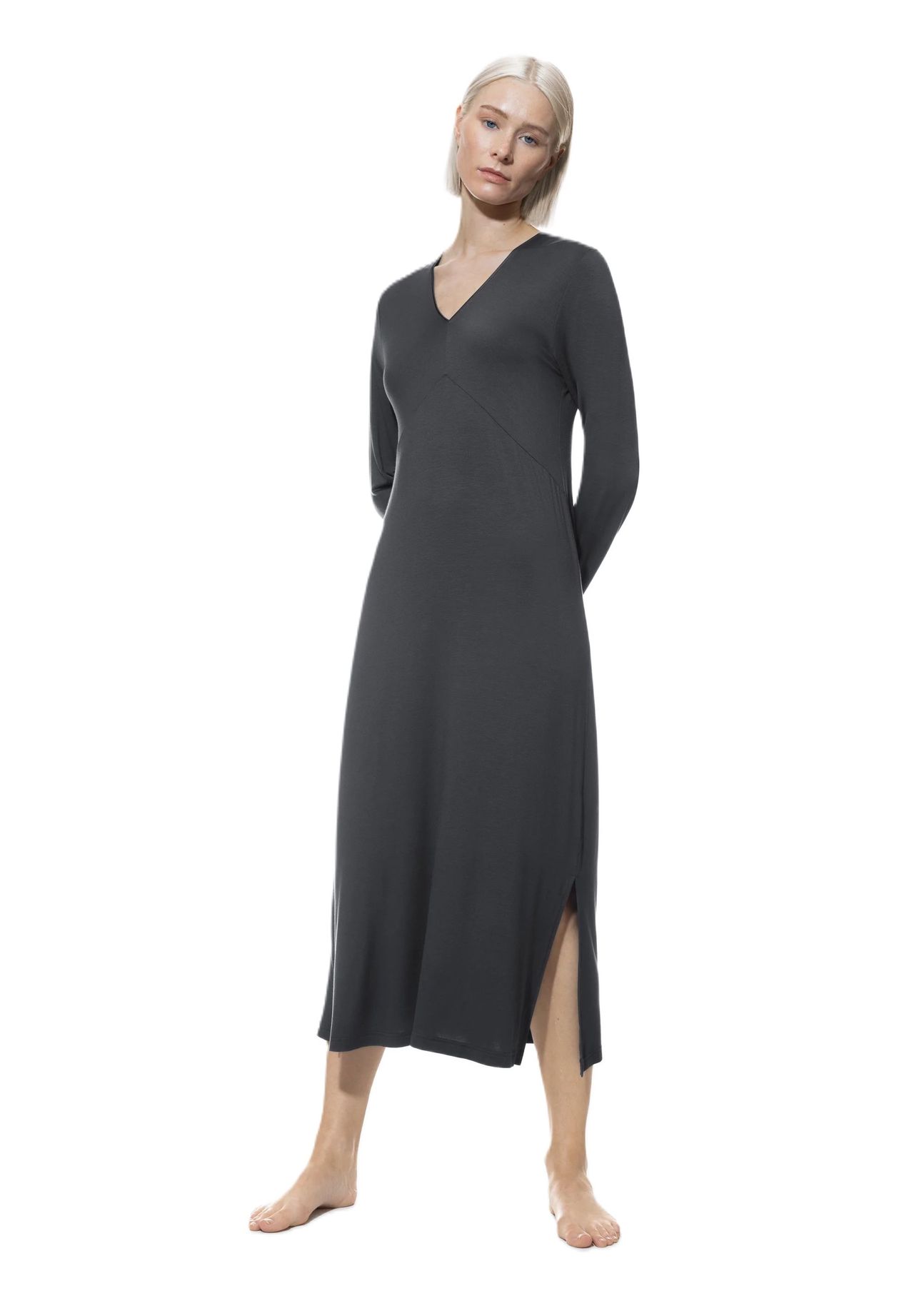 Mey Pure Chic Sleepshirt V-Ausschnitt Langarm Für Damen
