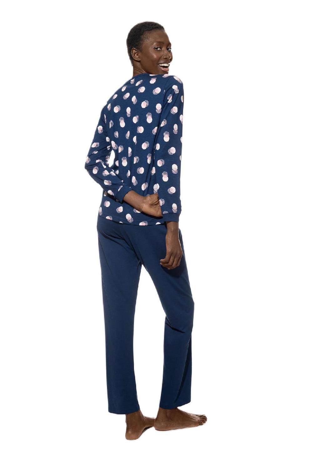 Mey Scribbled Dots Schlafanzug Henley-Ausschnitt Für Damen