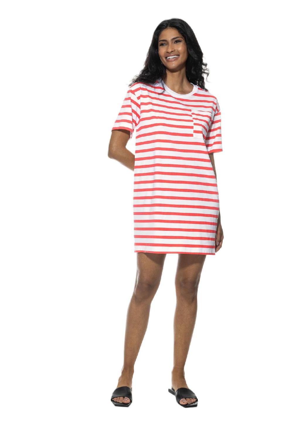 Mey Summer Stripes Sleepshirt Kurz Stickerei Für Damen