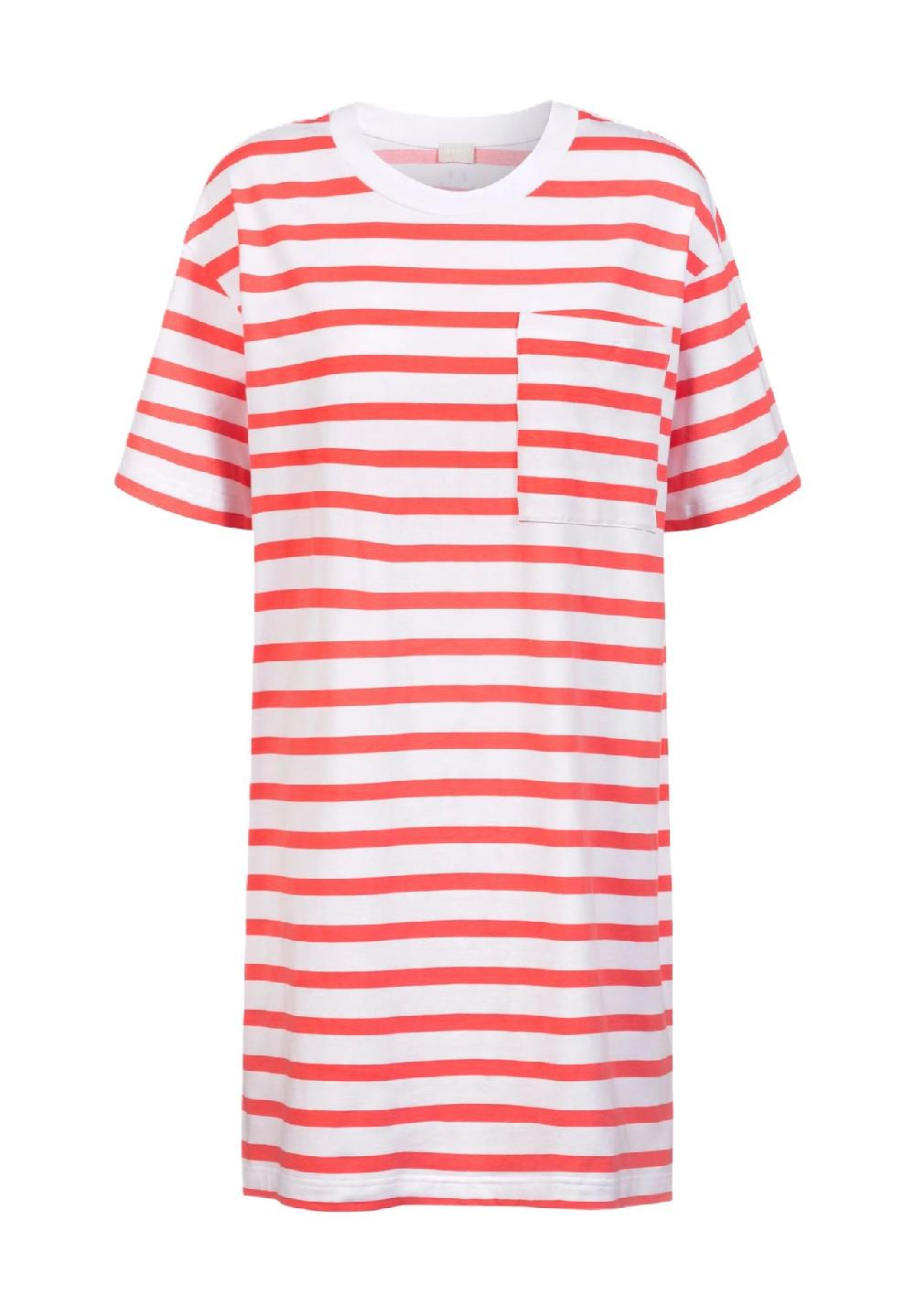 mey Summer Stripes Sleepshirt kurz Stickerei für Damen