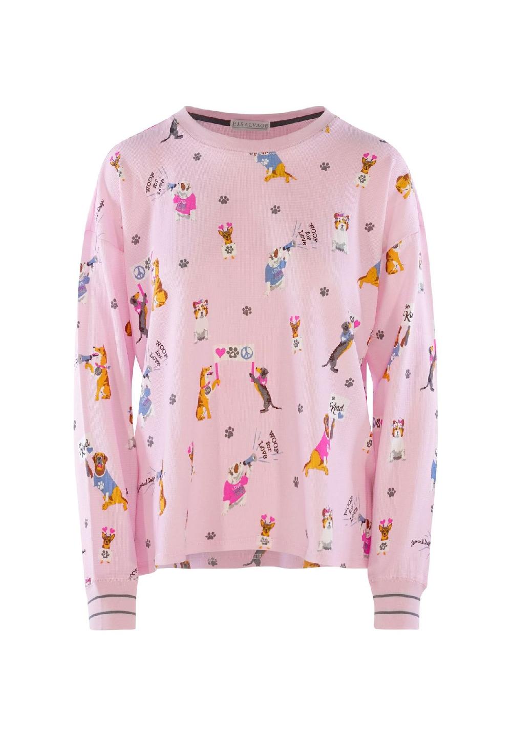 P.J.Salvage® Pyjamaoberteil Woof for Love