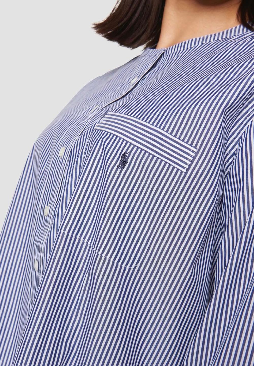 POLO RALPH LAUREN Nachthemd Henley-Kragen Streifen Brusttasche Für Damen