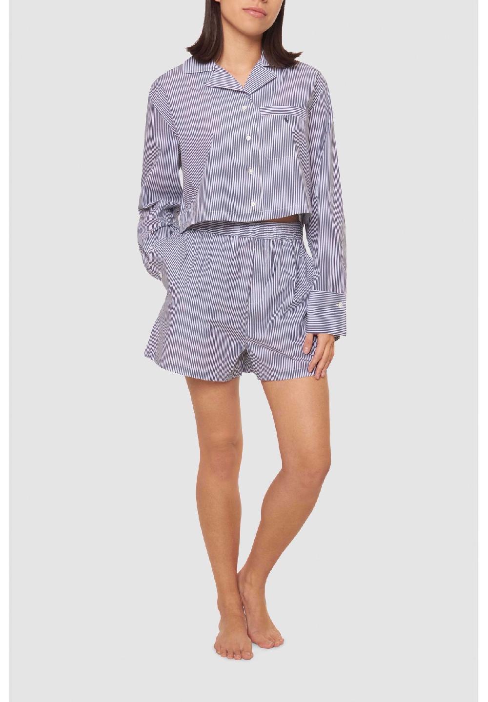 POLO RALPH LAUREN Shirting Strips Schlafanzug Popeline Streifen-Design Für Damen