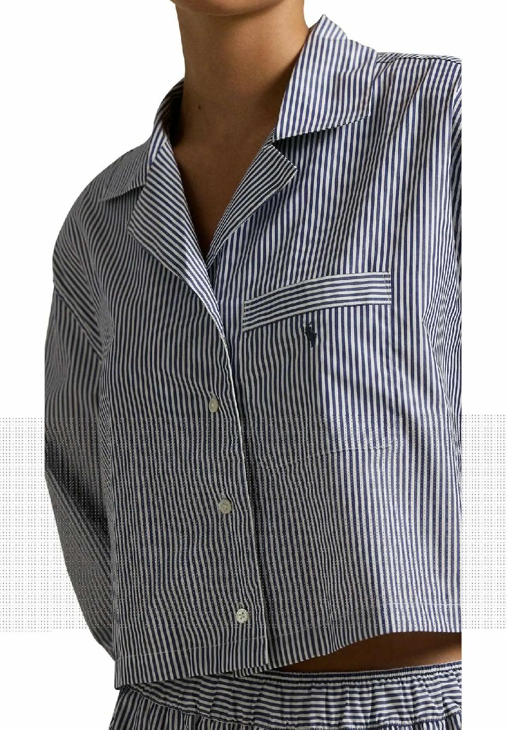POLO RALPH LAUREN Shirting Strips Schlafanzug Popeline Streifen-Design Für Damen