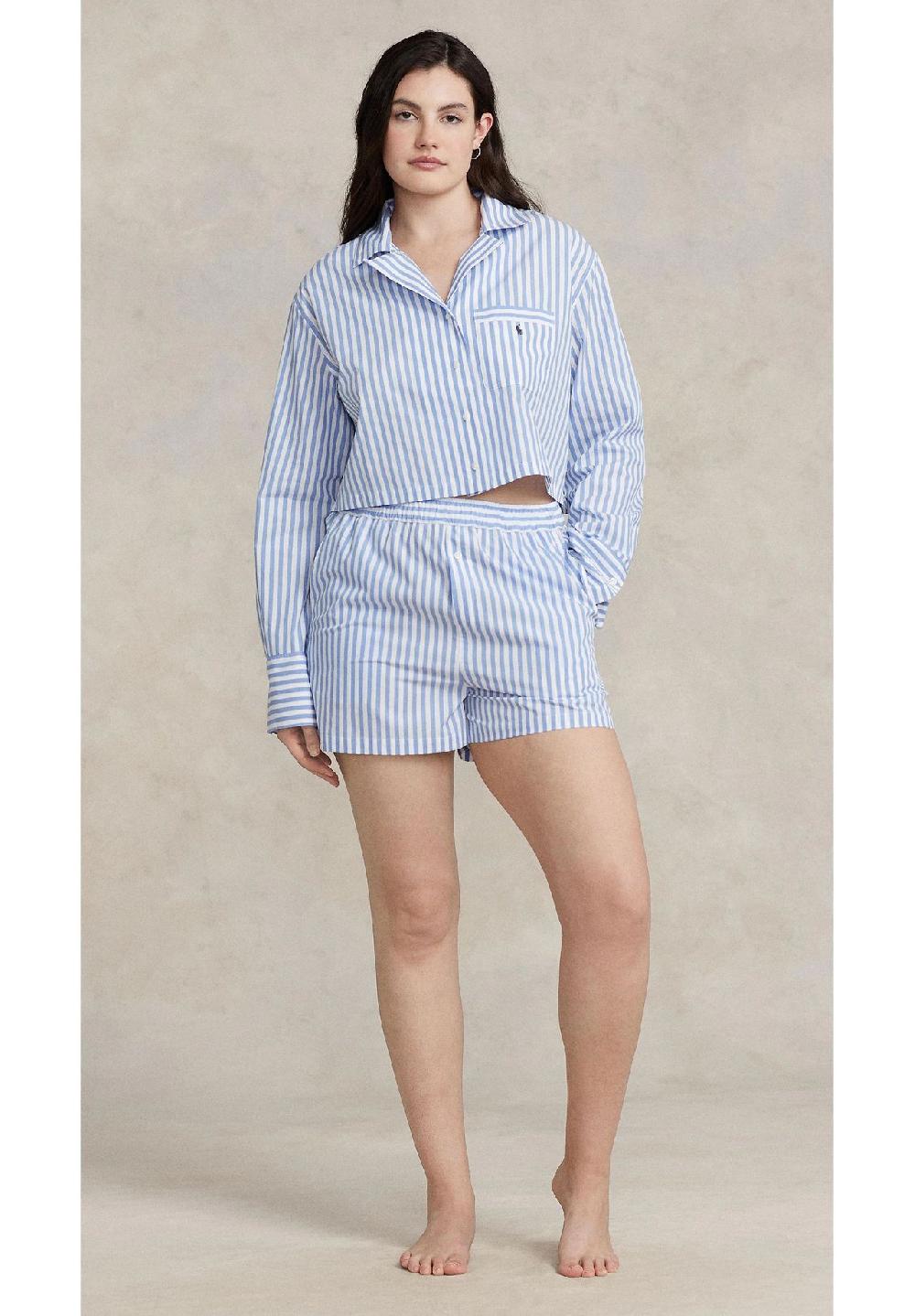 POLO RALPH LAUREN Shirting Strips Schlafanzug Popeline Streifen-Design Für Damen