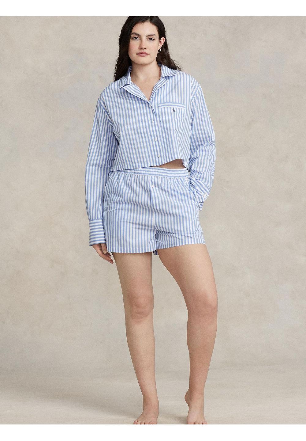 POLO RALPH LAUREN Shirting Strips Schlafanzug Popeline Streifen-Design Für Damen