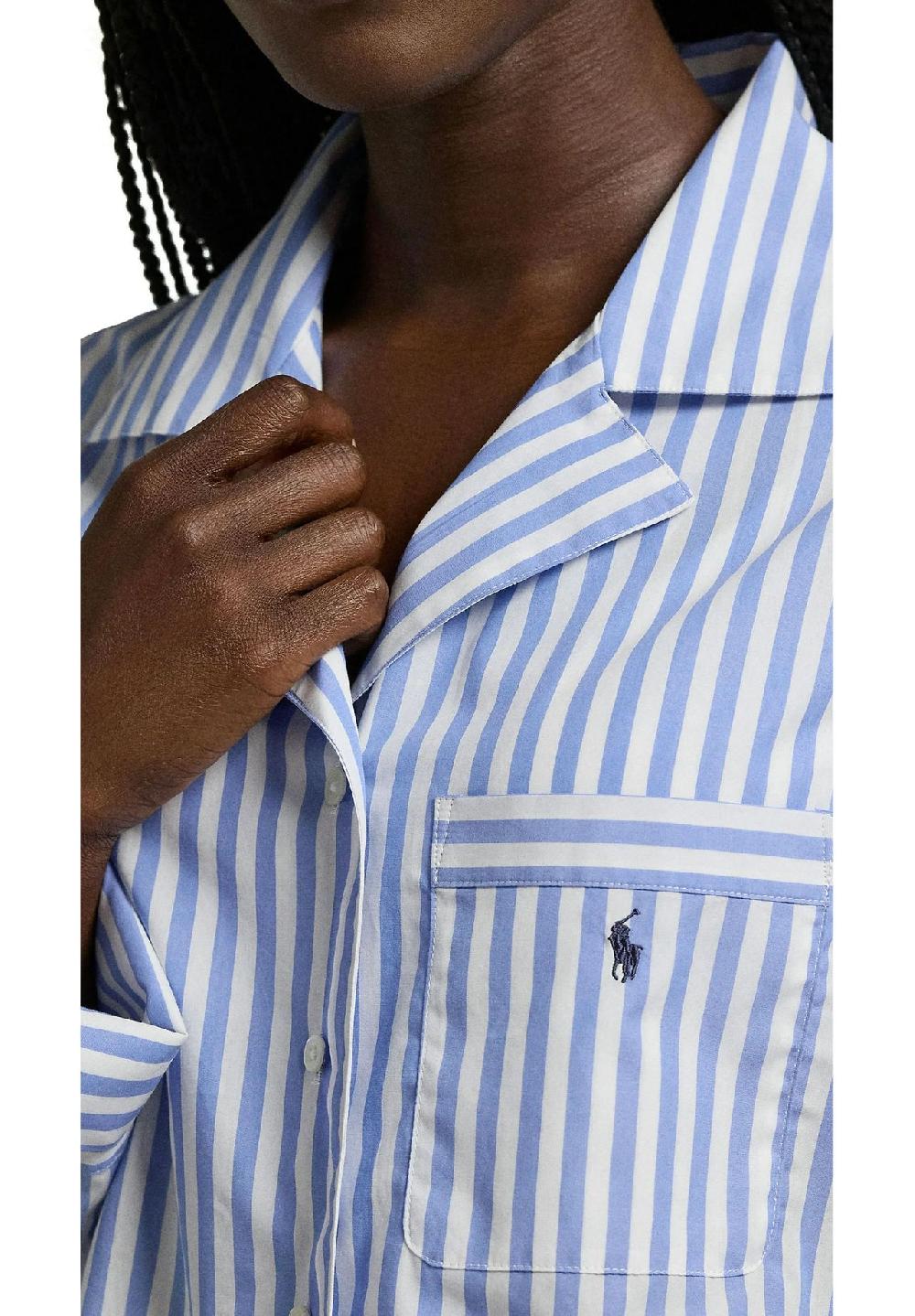 POLO RALPH LAUREN Shirting Strips Schlafanzug Popeline Streifen-Design Für Damen