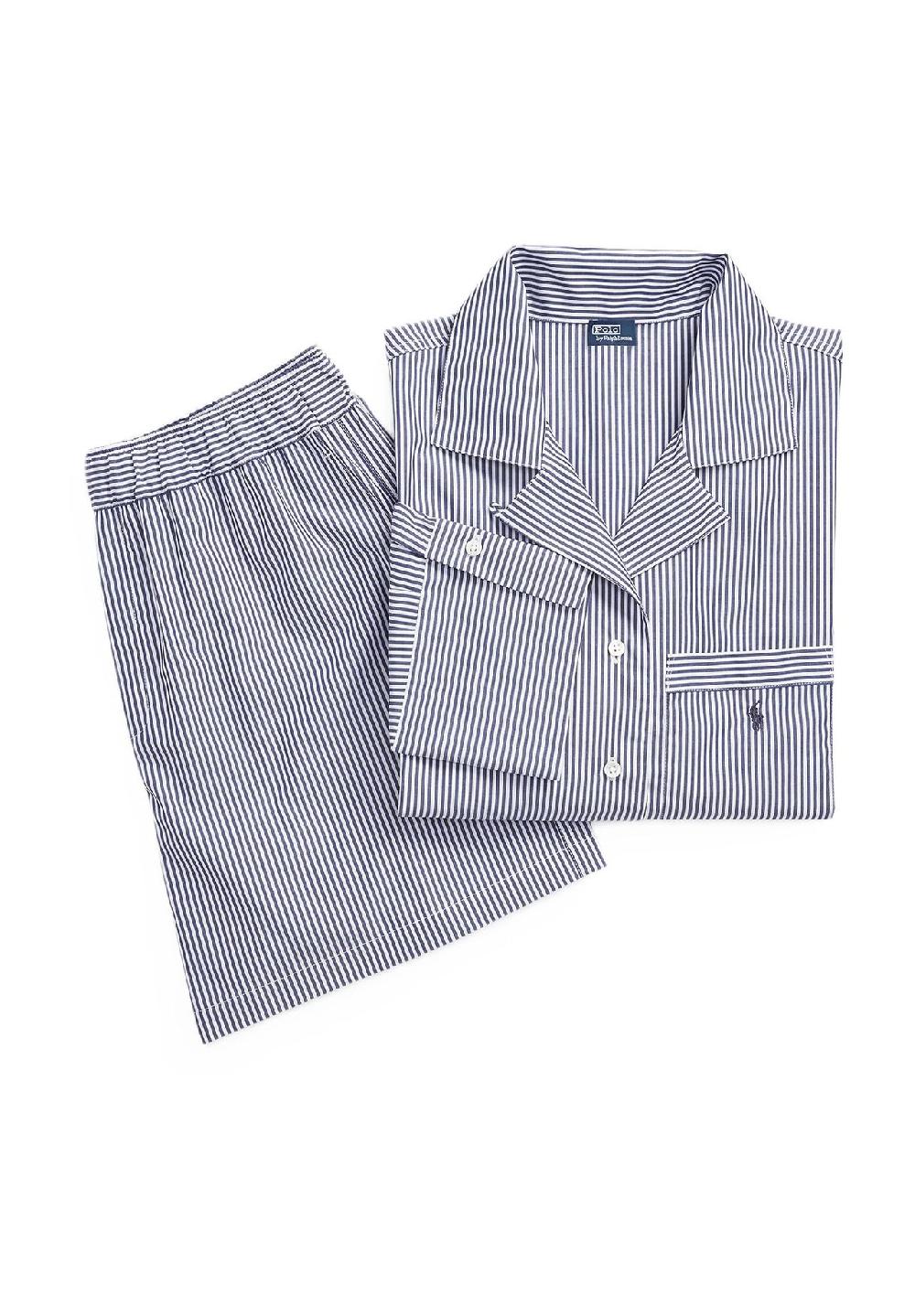 POLO RALPH LAUREN Shirting Strips Schlafanzug Popeline Streifen-Design für Damen